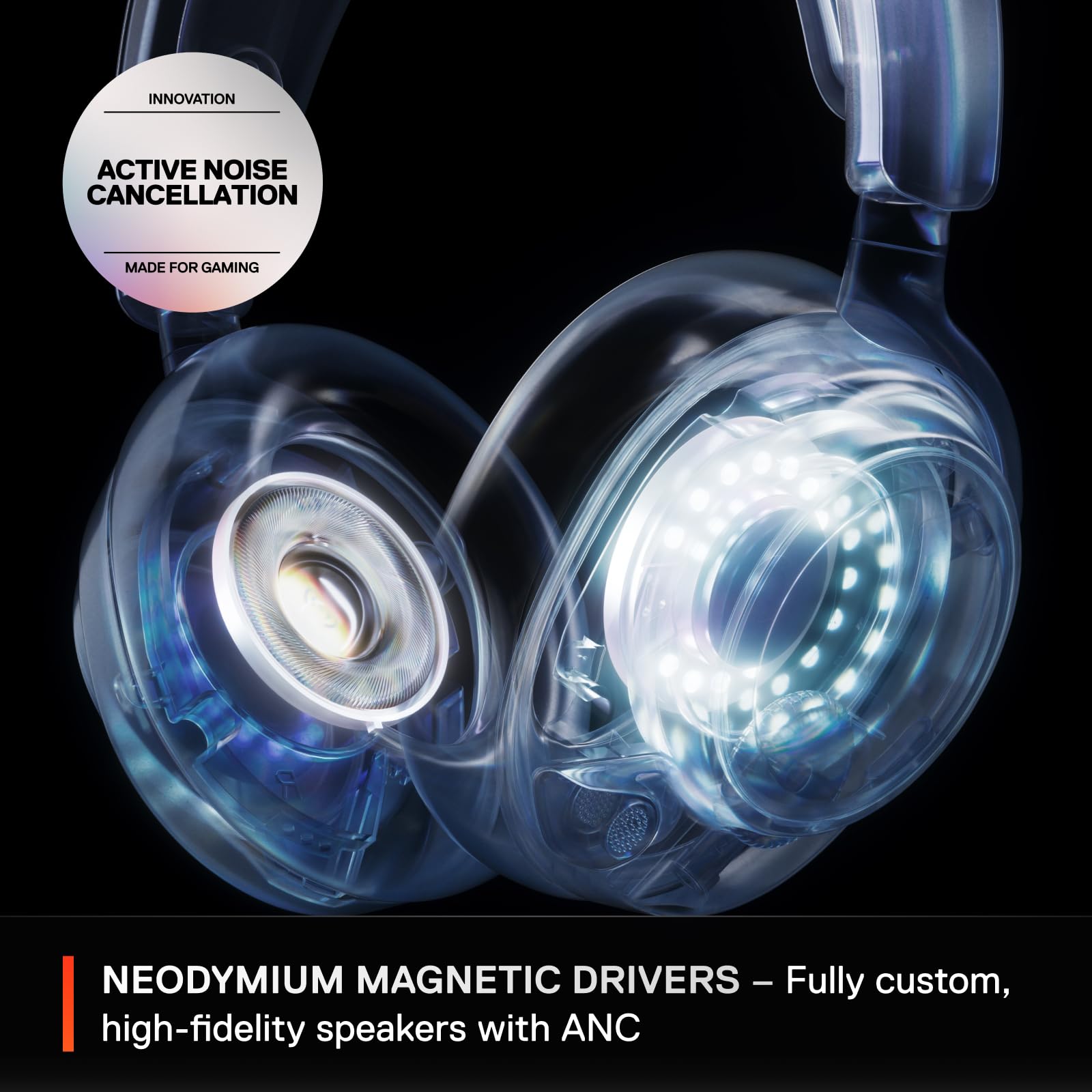 SteelSeries Arctis Nova Pro Wireless Gaming Headset with Active Noise Cancellation - Hi-Res Neodymium Drivers - Infinity Power System - ClearCast Gen 2 Mic - Multi-Platform Compatible (PC, PS5, Nintendo Switch, Mobile) - White - Perfect for Competitive Gaming, Streaming & Home Office Use