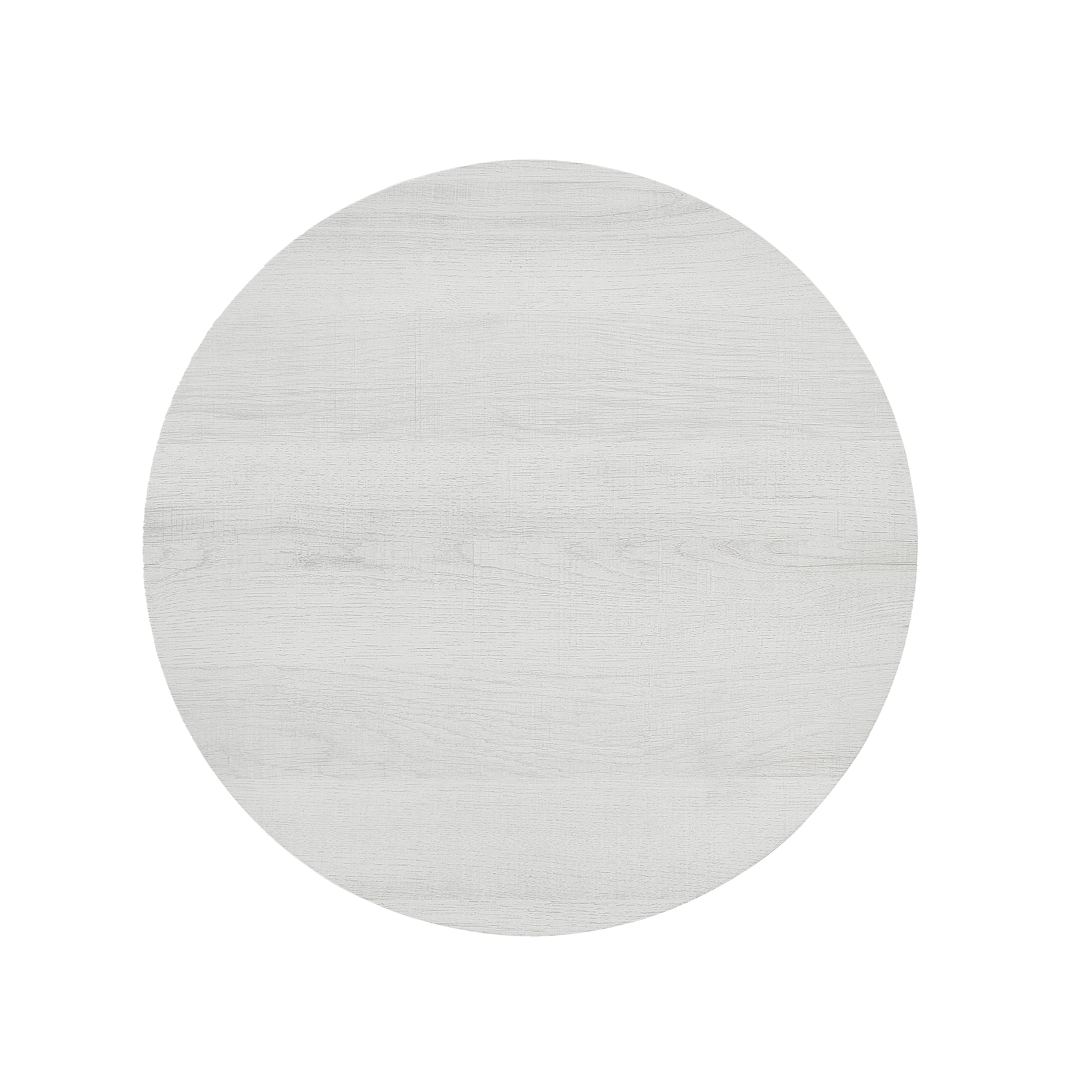 Roundhill Furniture Elysian Modern Round End Table with Lower Shelf - Stylish Living Room Side Table for Sofa, Bedroom & Small Spaces