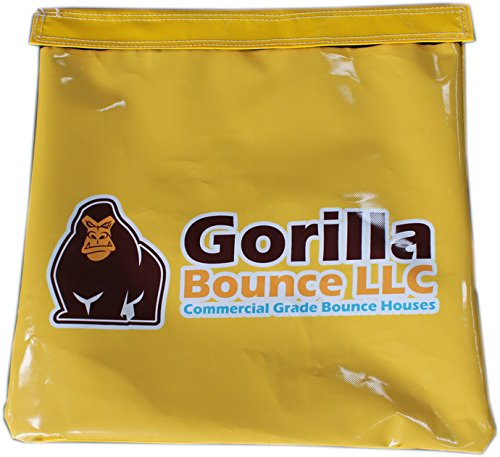 Heavy Duty Vinyl Sand Bags - 10 Pack Yellow Anchor Weights for Inflatables, Bounce Houses, Tents & Outdoor Events - Perfect for Stabilizing Party Decorations, Canopies and Yard Games