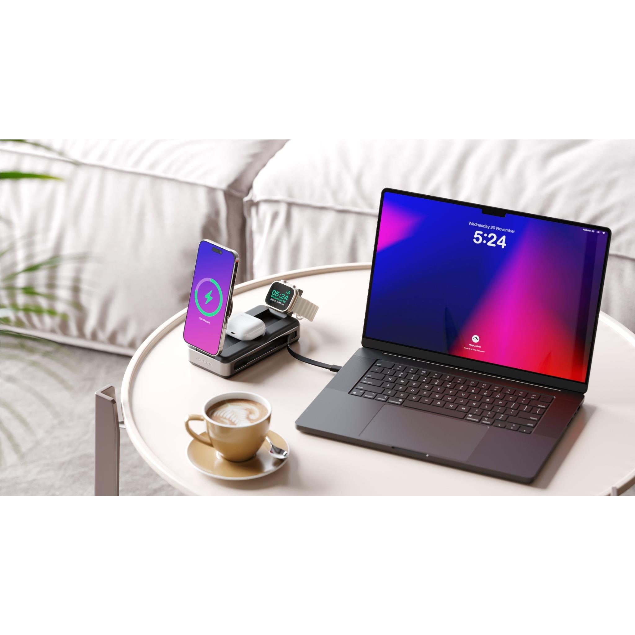 Alogic Roam 21,000mAh 6-in-1 Power Bank with Qi2 Fast Wireless Charging & 100W USB-C Laptop Charger - Portable Charger for Travel, Camping, and Emergency Power Backup
