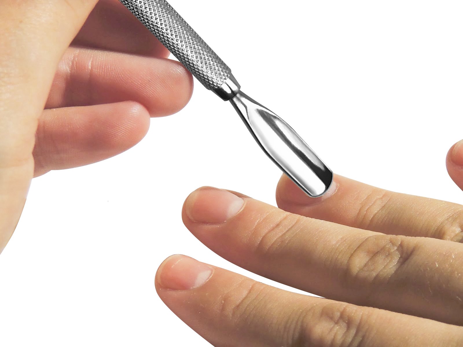 Premium Stainless Steel Cuticle & Nail Care Set - Professional Spoon Shaped Cuticle Pusher, Triangle Peeler & Gel Polish Remover Tool for Manicure & Pedicure - Perfect for Salon, Home Nail Care & DIY Nail Art (Silver)