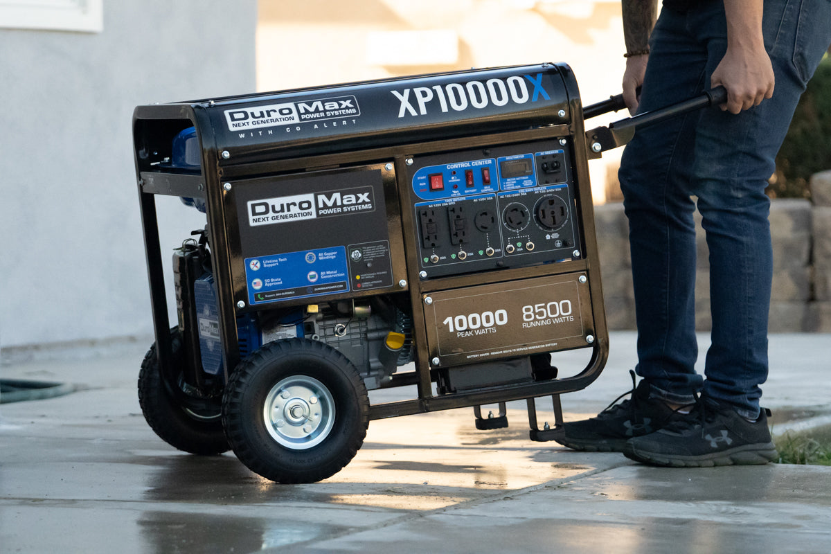 10,000 Watt Portable Gasoline Generator with CO Alert - Reliable Backup Power for Home, Camping & Emergency Use