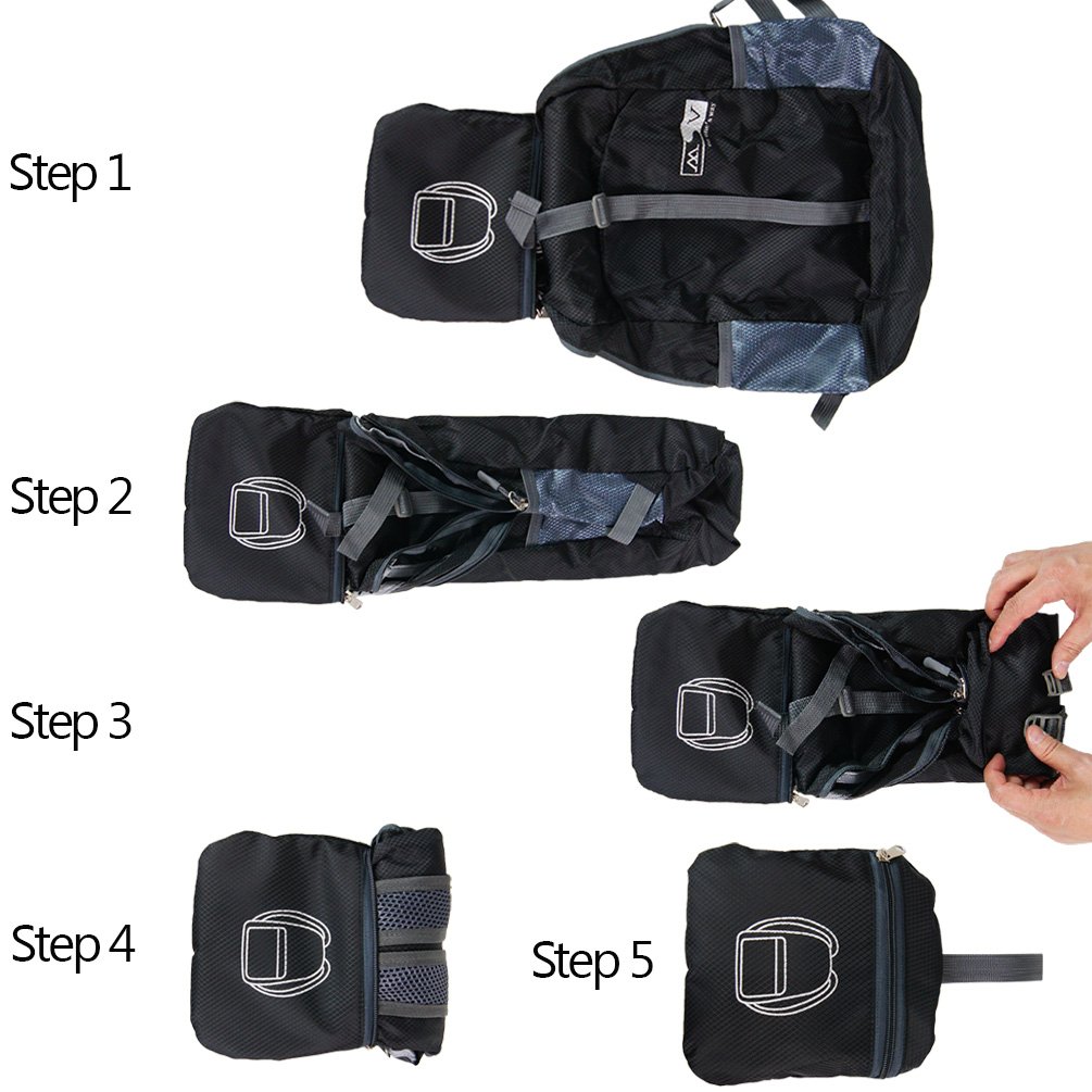 Ultra Lightweight Packable Travel Backpack - Foldable Daypack for Hiking, Camping & Commuting - Durable Water-Resistant Orange Backpack for Men & Women - Perfect for Outdoor Adventures & Daily Use