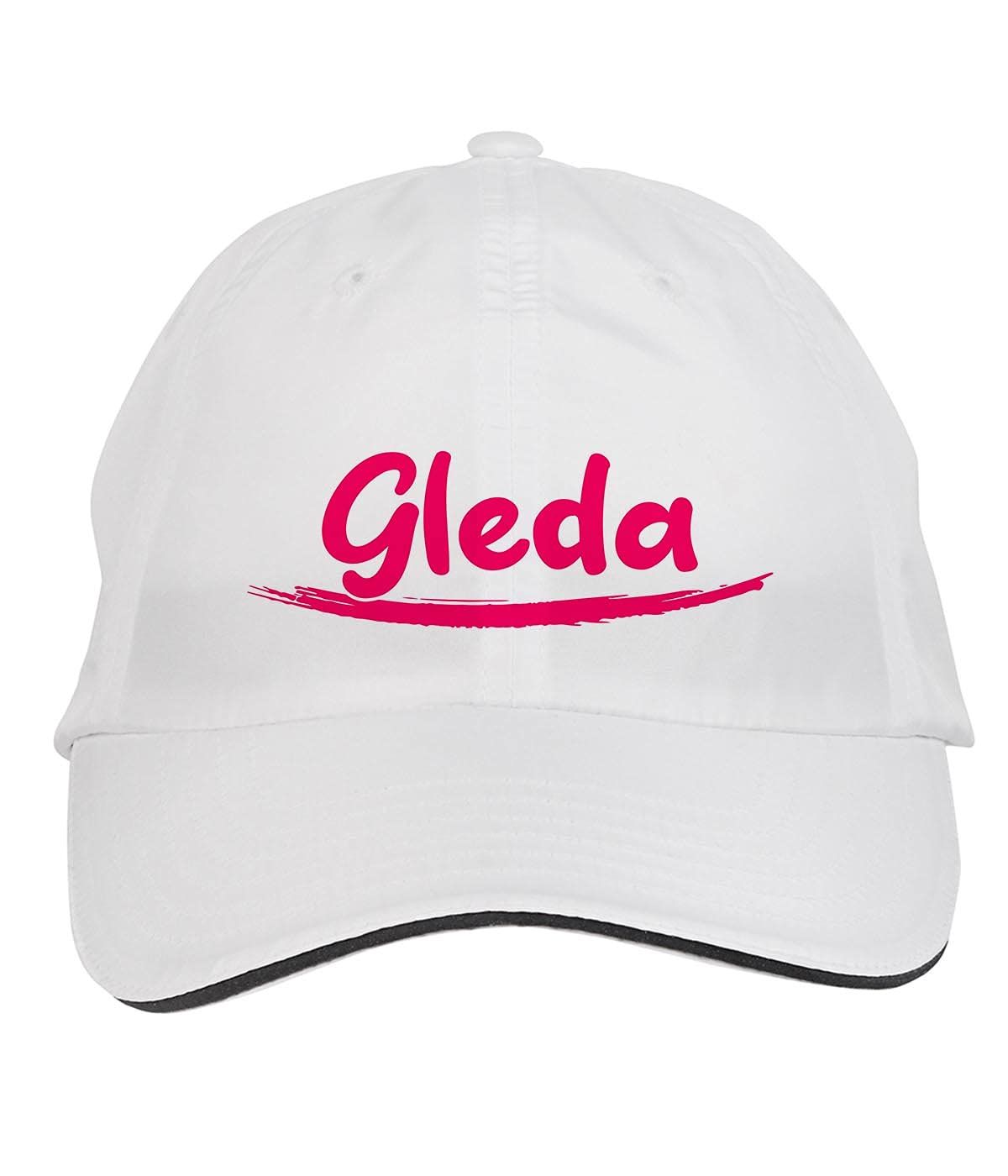 Makoroni - Gleda Name Hat Adjustable Baseball Cap for Men & Women, White - Perfect for Sports, Outdoor Activities and Casual Wear