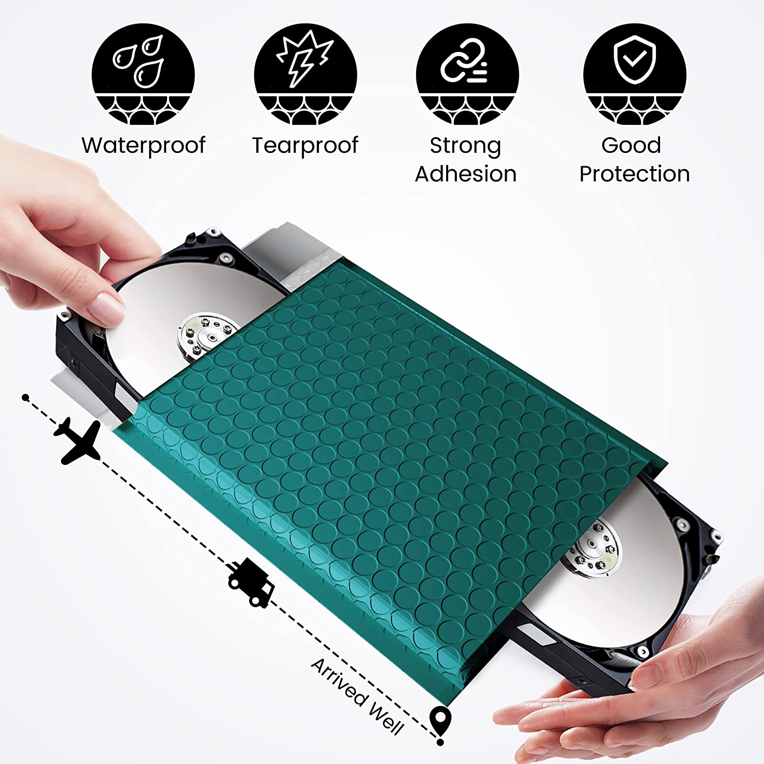 4x8 Bubble Mailer Padded Envelope - Waterproof Shipping Envelopes for Ecommerce, Small Packages & Documents | Durable Forest Green Mailing Bags for Online Sellers, Amazon FBA & Ebay Shipping
