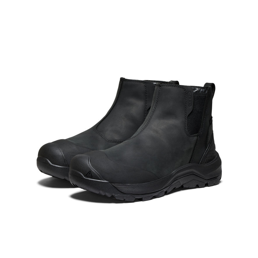 Men's Revel IV Waterproof Chelsea Boots - Black/Black | Slip-Resistant, Comfortable for Work, Outdoor & Casual Wear