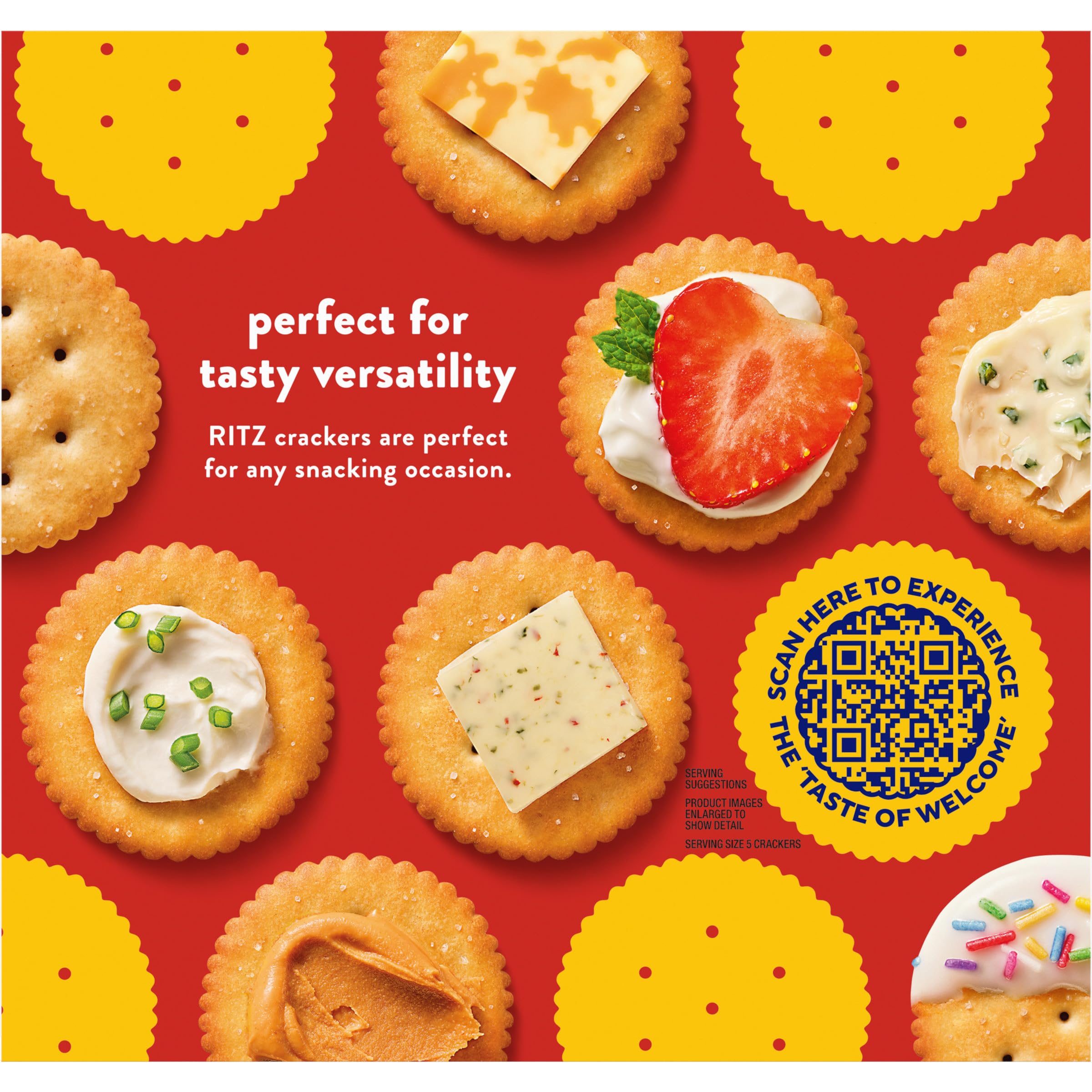 RITZ Garlic Butter Crackers - Delicious Savory Snacks for Kids & Adults - Perfect for Lunch Boxes, Parties & On-the-Go - 13.7 oz Pack