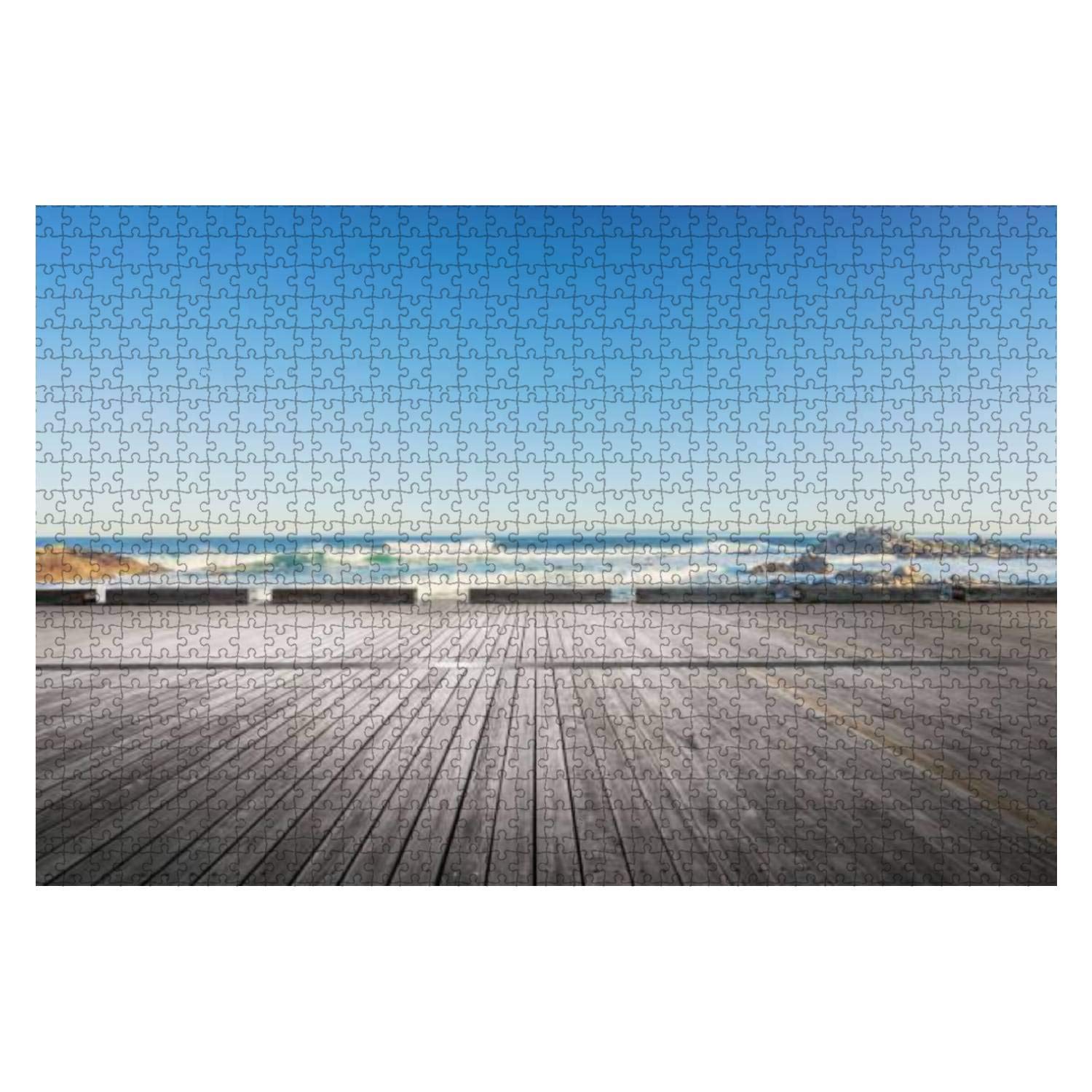 1000-Piece Wooden Jigsaw Puzzle - Stunning Seascape & Sky Nature Landscape for Adults & Kids | Educational Brain Teaser, Stress Relief Game, Unique Gift Idea | Perfect for Family Game Night, Classroom Activities & Relaxation Therapy