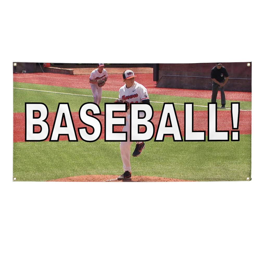 Vinyl Banner Multiple Sizes 60x144 Inches - Weatherproof Outdoor Advertising Sign with 10 Grommets for Baseball, Yard, Industrial & Lifestyle Use | Perfect for Sports Events, Business Promotion & Outdoor Decor