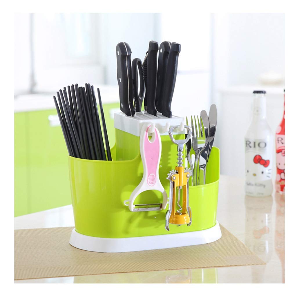 Stainless Steel Knife Holder Organizer - 6 Slot Knife Dock Rack for Kitchen Cutlery Storage | Utensil & Spatula Stand | Durable Countertop Accessory for Home Chefs & Professional Kitchens (Silver)