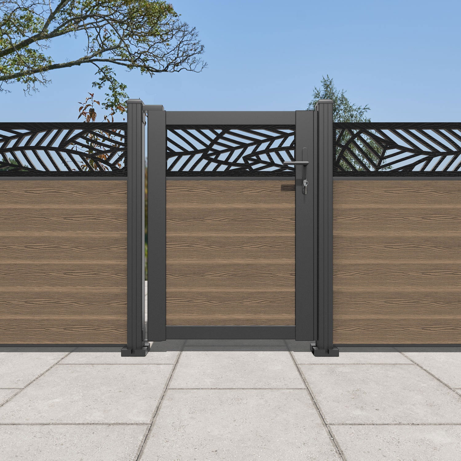 Classic Teak Habitat Pedestrian Gate - Durable Wooden Garden Gate for Home & Outdoor Use - Perfect for Backyard, Patio, and Fence Entryway