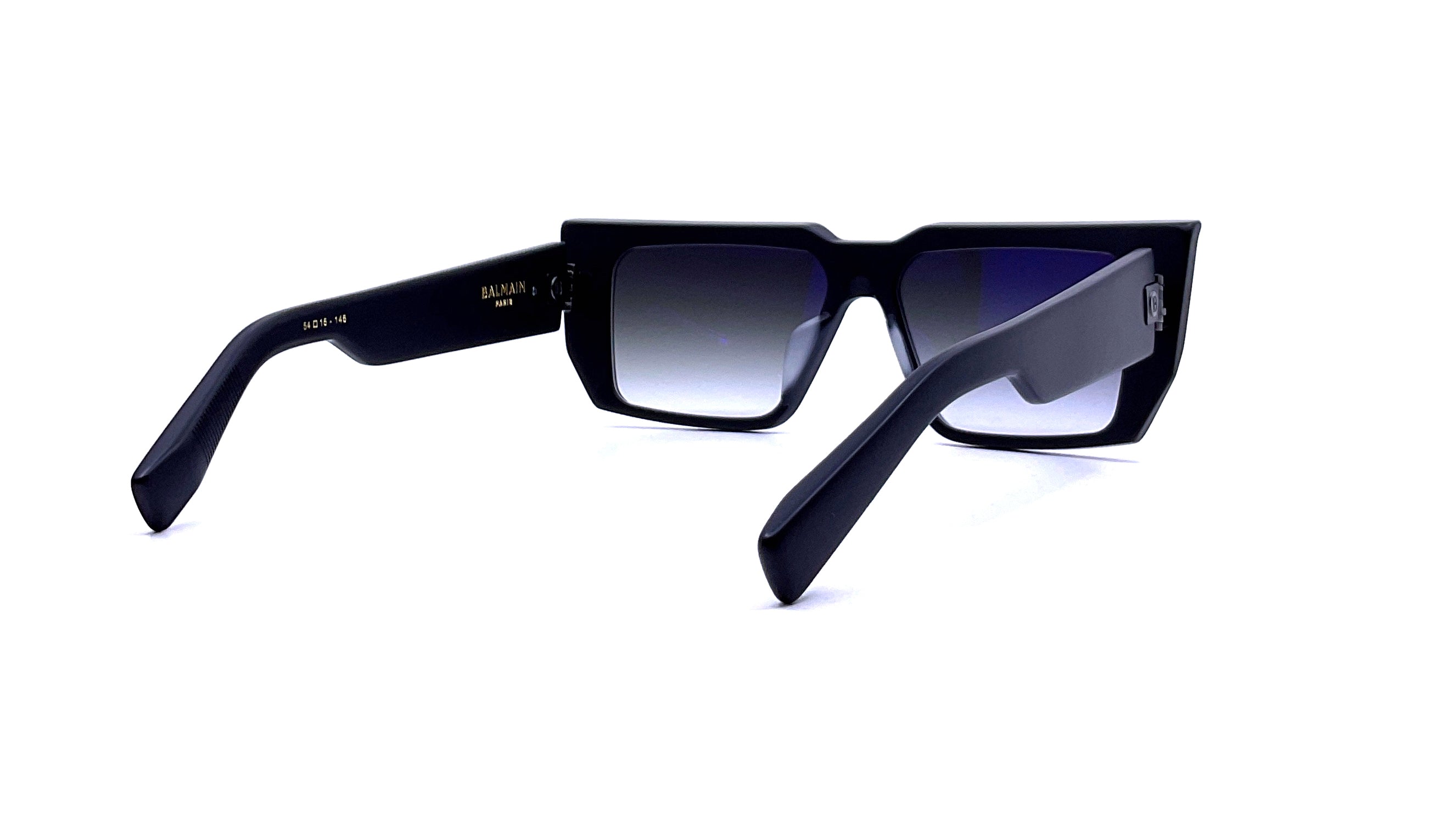 Balmain B VI Sunglasses - Black/Black Polarized UV Protection for Men & Women | Fashion Luxury Shades for Outdoor, Driving & Travel