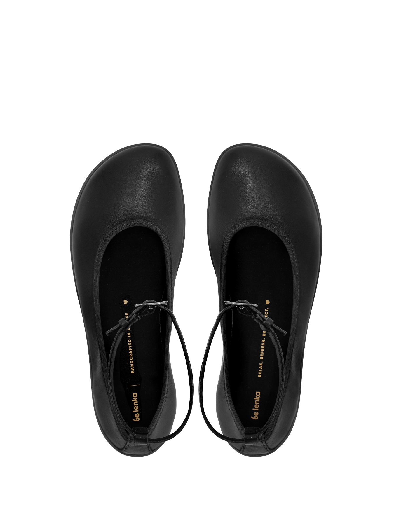 Ballet Flats Be Lenka Florence - Comfortable Women's Black Leather Shoes for Work, Travel & Casual Wear
