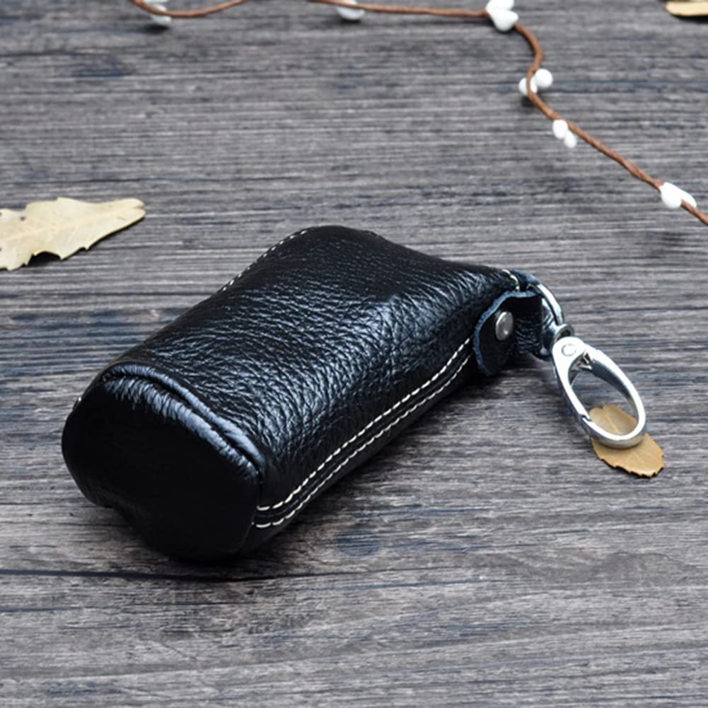 SEADEAR Leather Car Key Holder with Zipper Closure - Premium Smart Key Chain Case for Car Keys (Perfect for Key Organization & Protection)