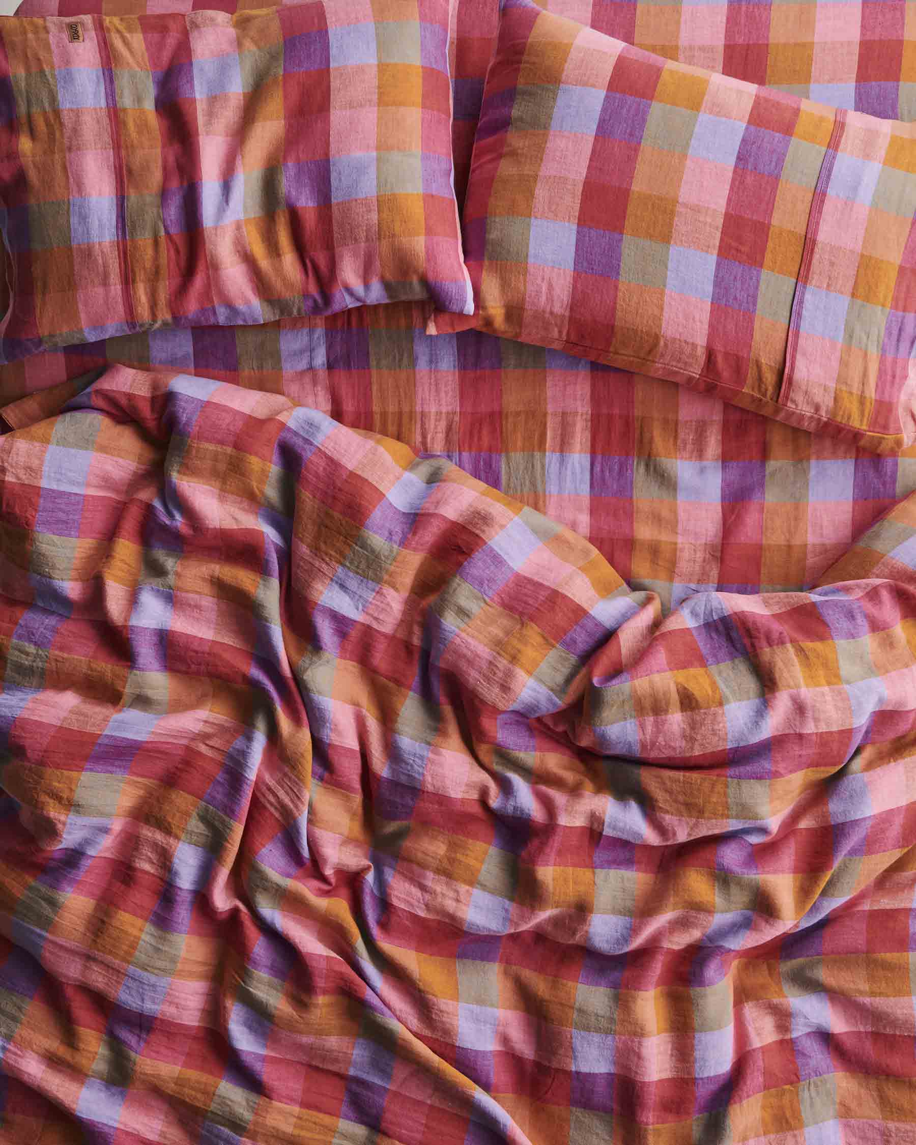 Premium Tutti Frutti Linen Pillowcases Set of 2 - 100% Natural Breathable Fabric for Cool Sleep - Perfect for Bedroom, Guest Room & Home Decor