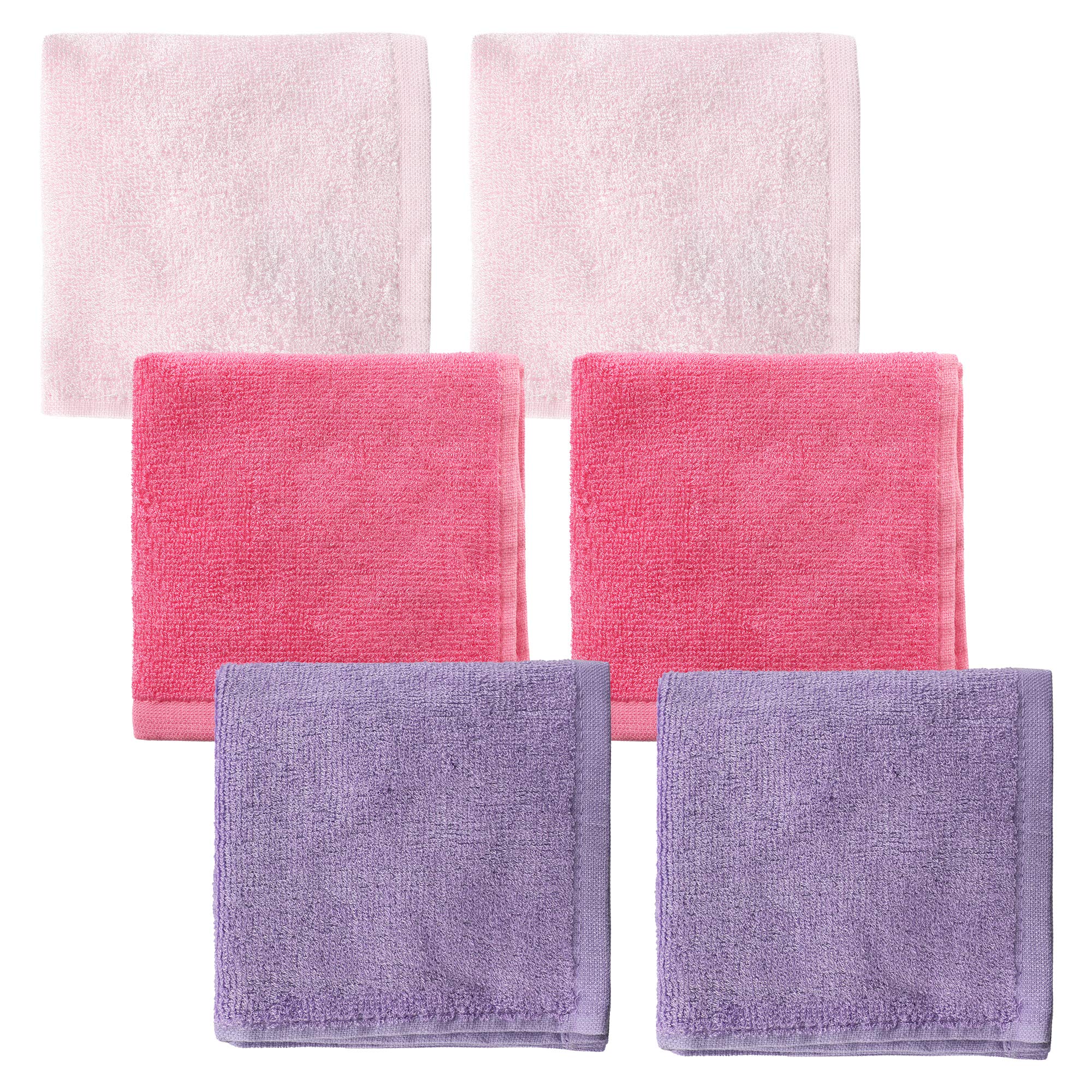 6 Pack Ultra Soft Baby Washcloths for Newborn & Toddler - 10
