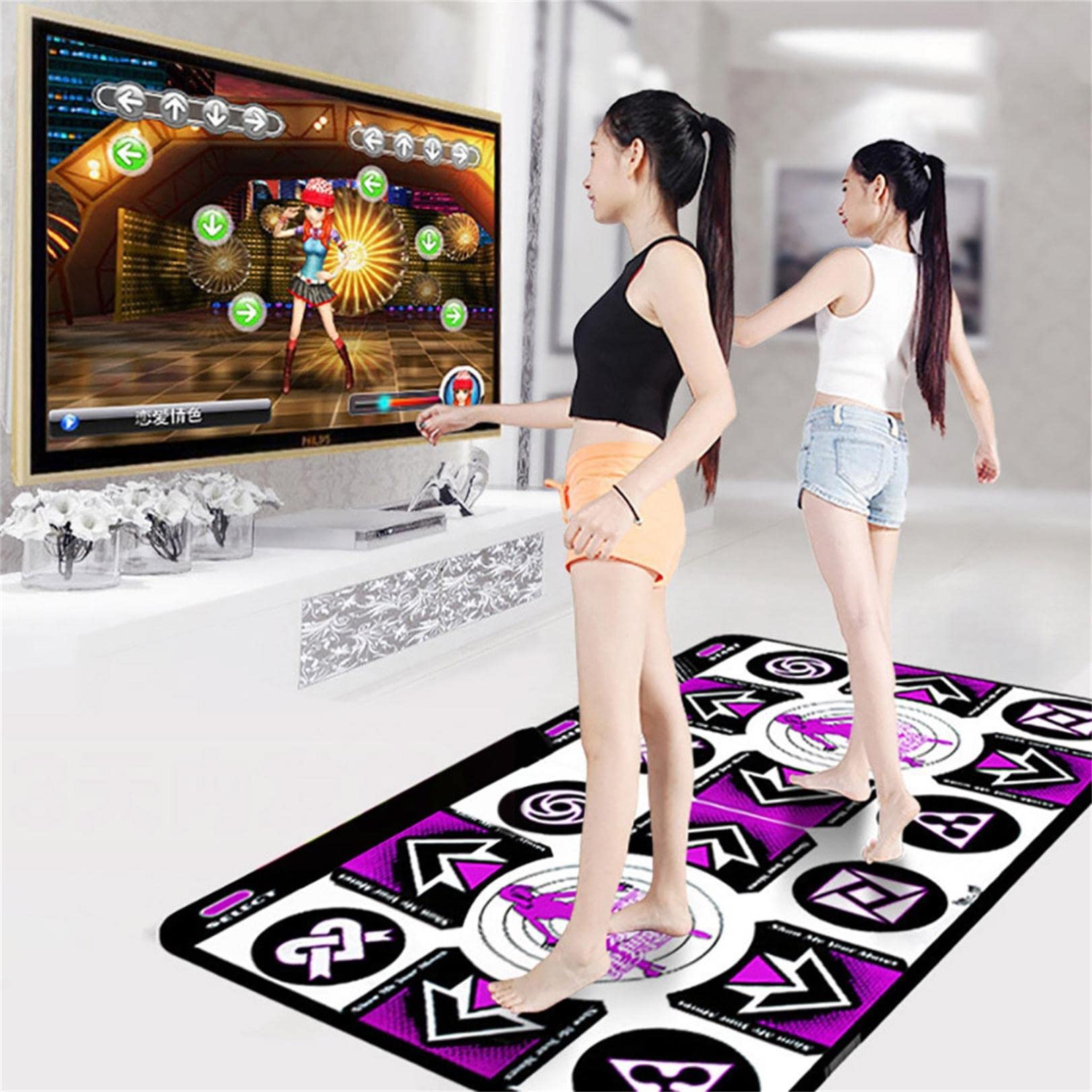 Electronic Dance Mat for Kids & Adults - Non-Slip Double Player Dance Pad with High Elasticity & Sensitivity for PC/TV Games | Perfect for Family Fun, Fitness Workouts & Party Entertainment