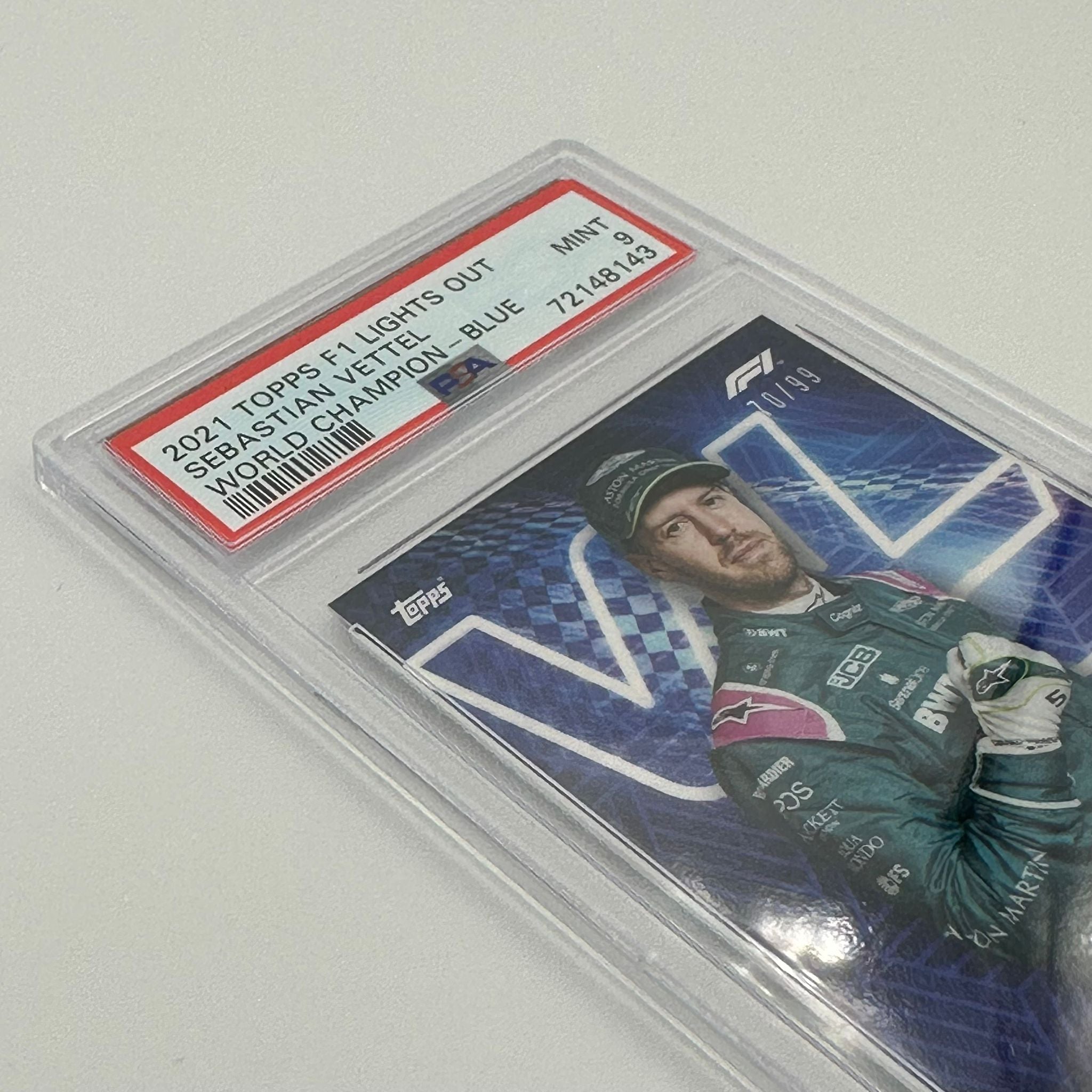 PSA 9 Graded 70/99 Sebastian Vettel World Champion F1 Racing Card - Perfect for Collectors, Investors & Motorsport Fans Display