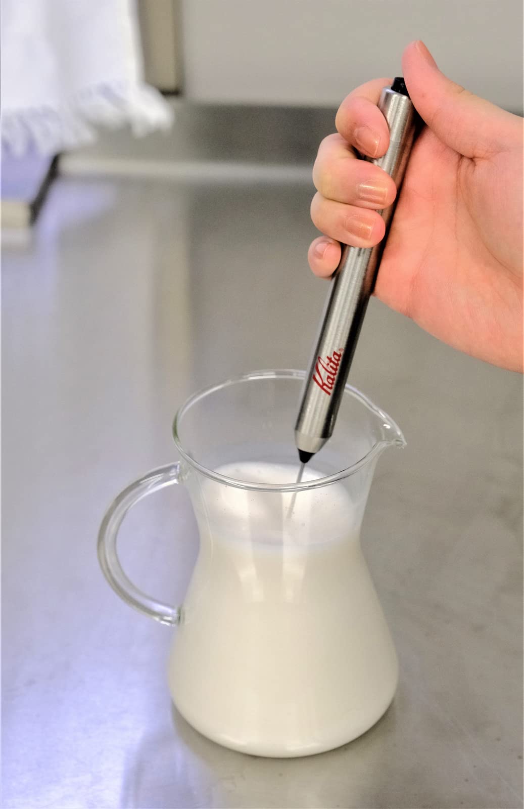 Kalita #64265 Stainless Steel Milk Frother Wand - Perfect for Lattes, Cappuccinos & Hot Chocolate at Home
