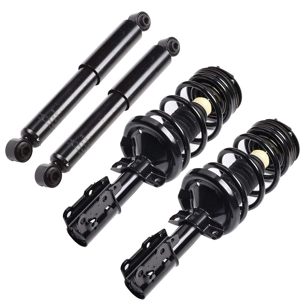 LSAILON Front & Rear Strut Assembly - Shock Absorber Replacement for 2003-2007 Saturn Ion (172203, 5668) - Quick Loaded Spring & Shock Combo for Smooth Ride & Enhanced Suspension - Perfect for City Commuting & Rough Road Conditions