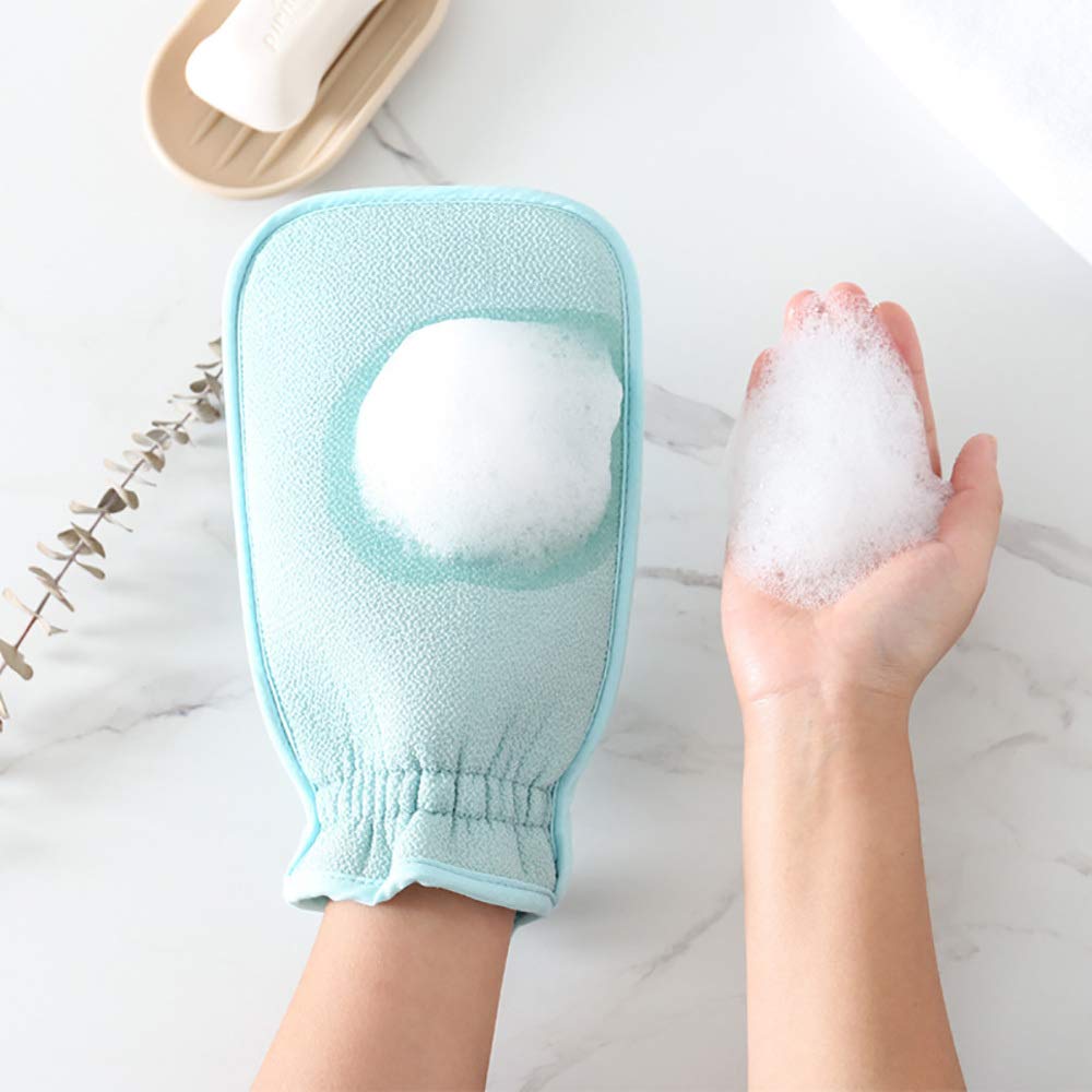 2Pcs Exfoliating Bath Gloves for Men & Women - Body Scrub Mitts for Smooth Skin - Perfect for Shower, Spa & Dry Brushing