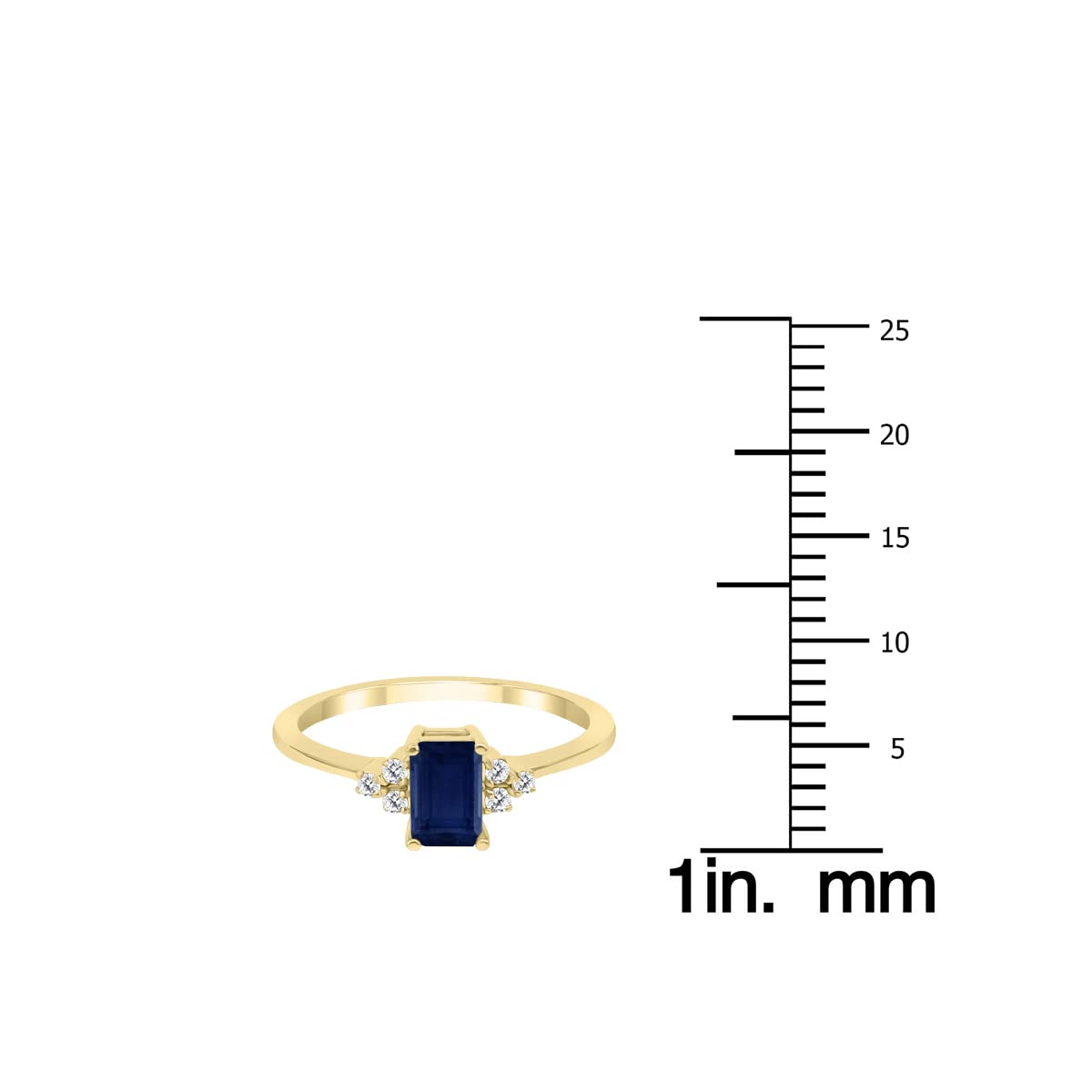 10K Yellow Gold Gemstone & Diamond Ring - Emerald, Sapphire, Blue Topaz, Amethyst | Elegant Jewelry for Women, Perfect for Weddings, Anniversaries & Special Occasions