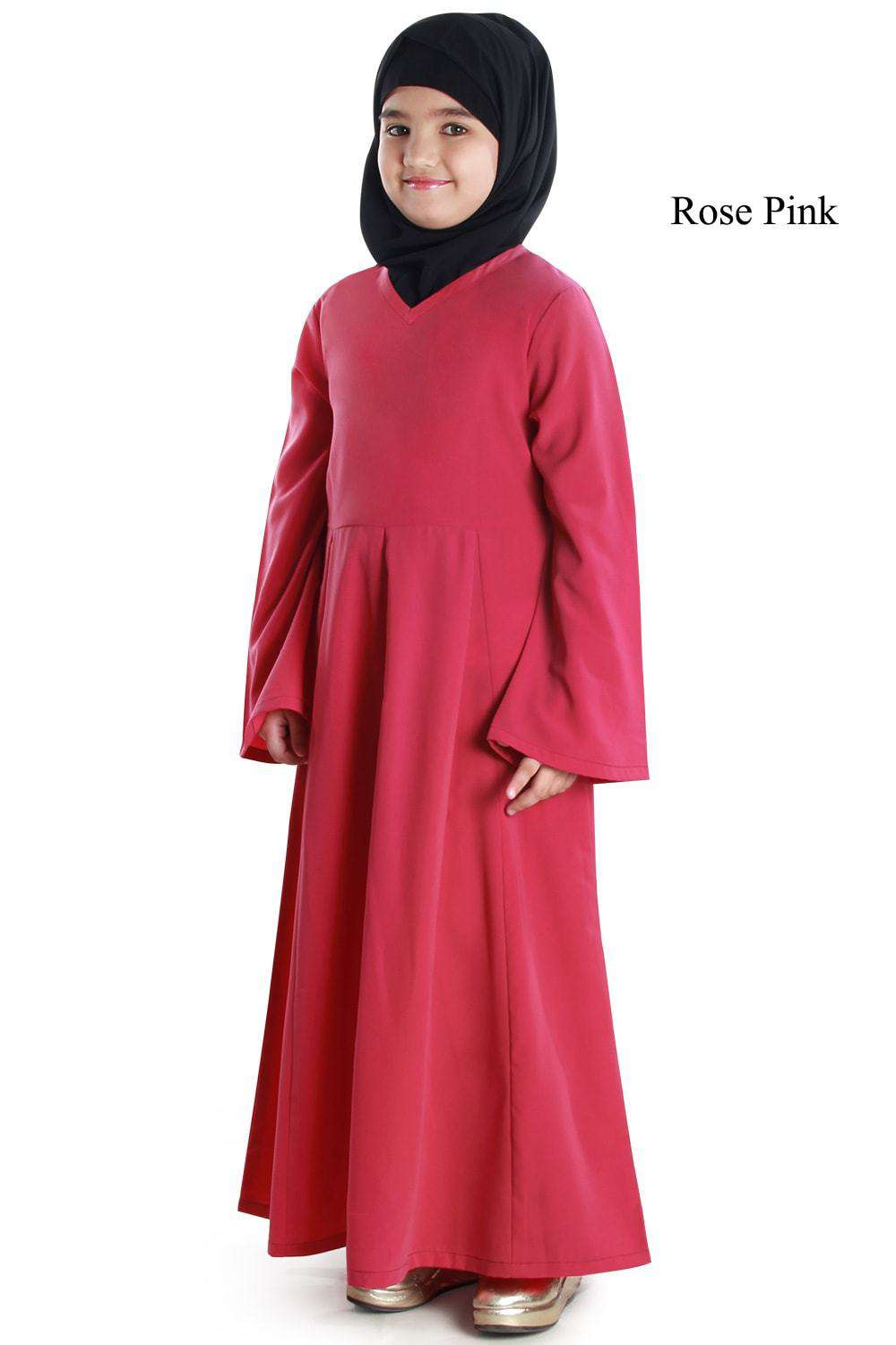 Nashema Kids Abaya Dress - Islamic Prayer Dress for Girls - Perfect for Eid, Mosque, and Special Occasions
