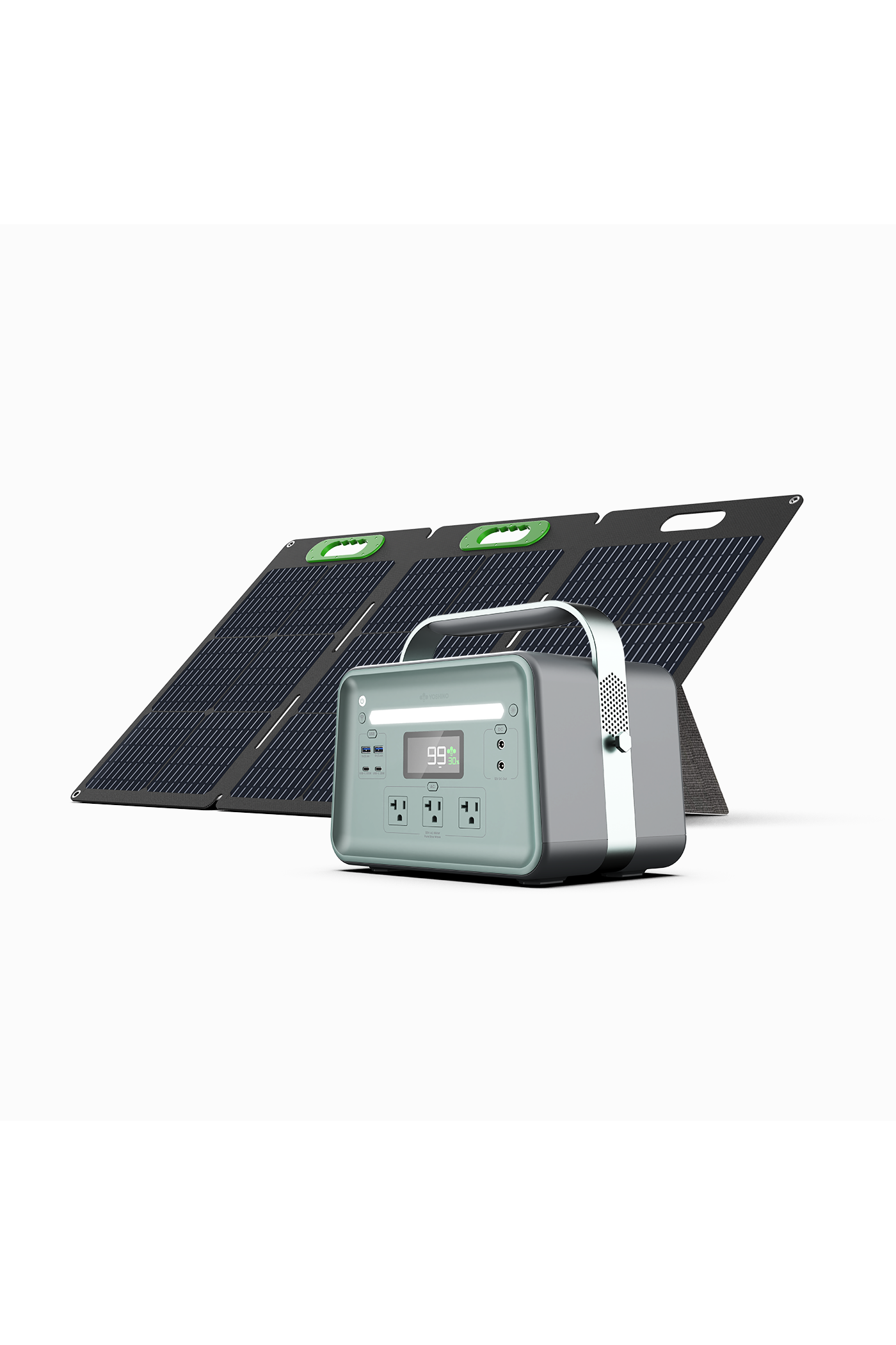 Yoshino Power B660 SST 660W Portable Solar Generator with 100W Solar Panel - Emergency Backup Power for Camping, RV, Home & Outdoor Adventures