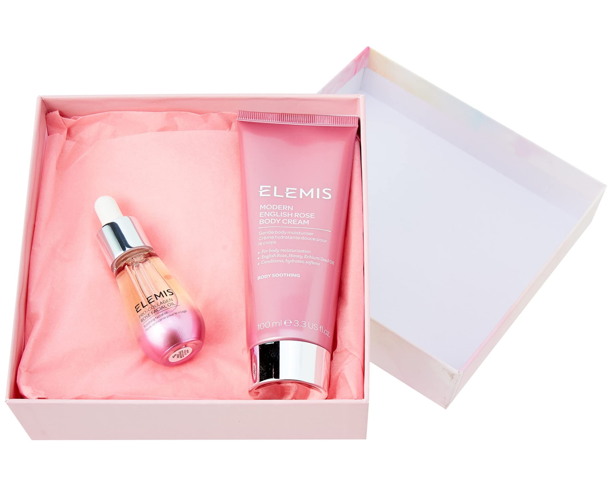 Elemis x Amazon Exclusive Delicate & Divine Rose Duo Set - Limited Edition Rose Body Cream & Facial Oil with Rose Arbour Candle | Luxurious Rose-Scented Skincare & Aromatherapy Gift Set for Relaxation, Spa Days & Self-Care Moments