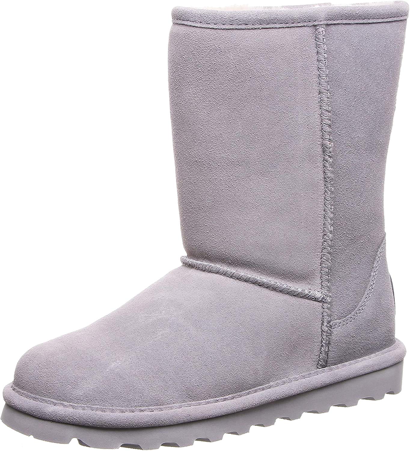 BEARPAW Women's Elle Short Wide Boots - Classic Suede Slip-On Winter Boots for Women | Multiple Colors | Comfortable & Warm | Perfect for Snow, Casual Outfits & Winter Activities