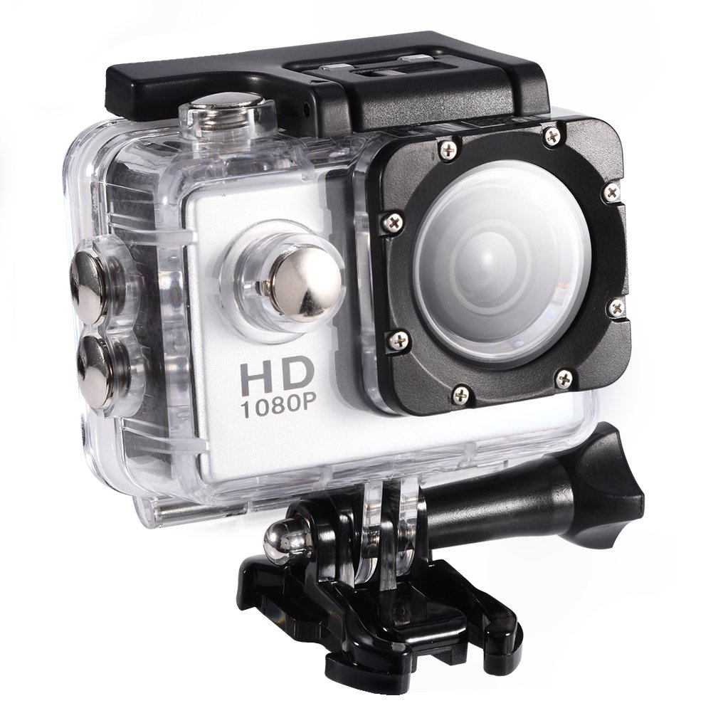 FOSA 1080P HD Waterproof Action Camera - 30M Underwater Sports Camera with 90° Wide Angle Lens, Rechargeable Battery & Protective Case - Perfect for Diving, Surfing, Skiing & Outdoor Adventures