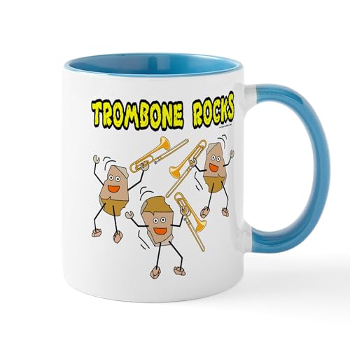 White/Blue Inside - Trombone Rocks Mug