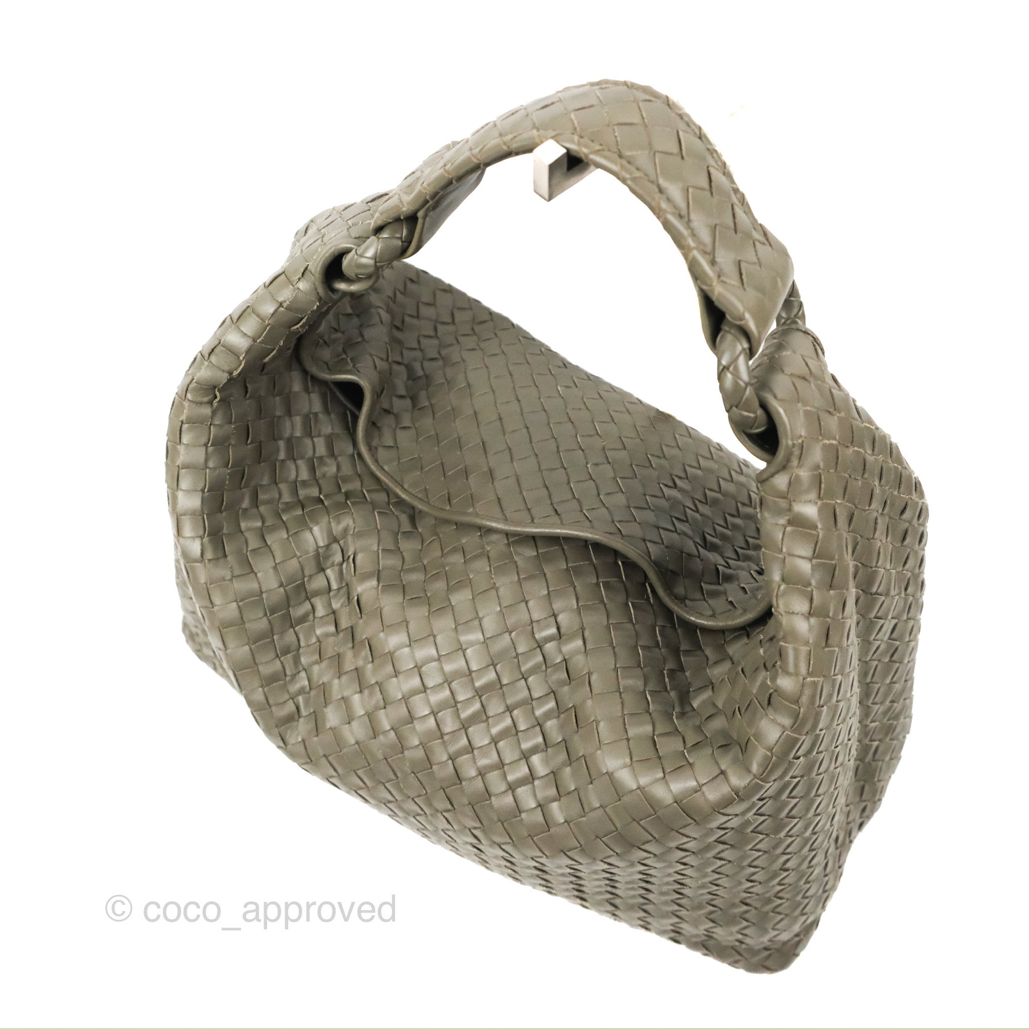 Bottega Veneta Medium Sloane Hobo Bag in Intrecciato Nappa Leather - Dark Olive Green Crossbody Purse for Women | Perfect for Work, Travel & Everyday Use