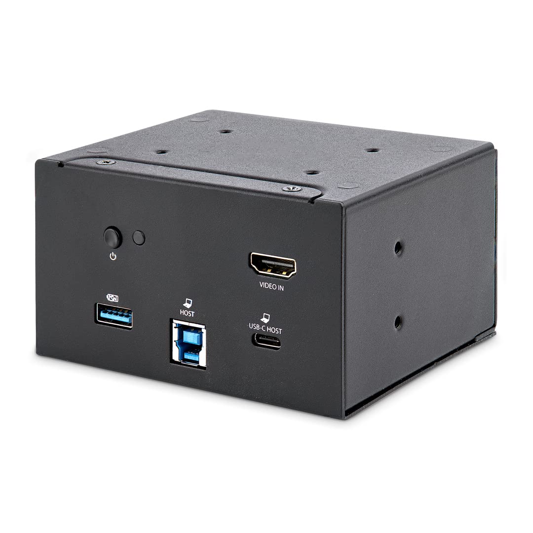 StarTech.com 4K USB-C & USB-A Docking Station for Conference Rooms - 4K HDMI, 60W USB-C Power Delivery, 4 USB Ports, Gigabit Ethernet (MOD4DOCKACPD) - Ideal for Office Meetings, Video Conferencing & Multi-Device Connectivity