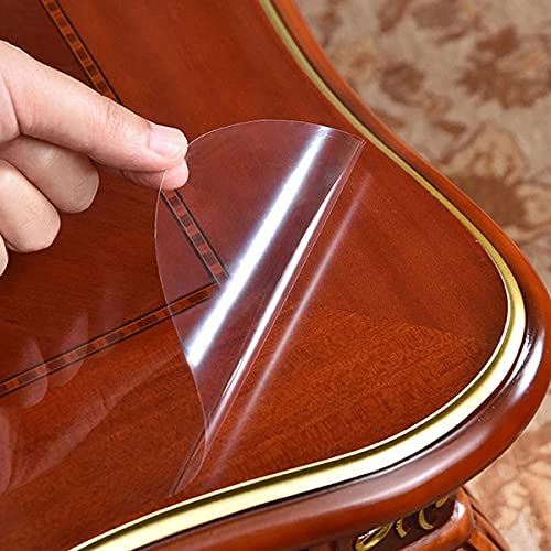 20Inch x 100Inch Transparent Solid Wood Sticker Film - Self-Adhesive Desktop Protective Cover for Glass Tables, Countertops & Baking Surfaces - Scratch Resistant & Easy to Apply