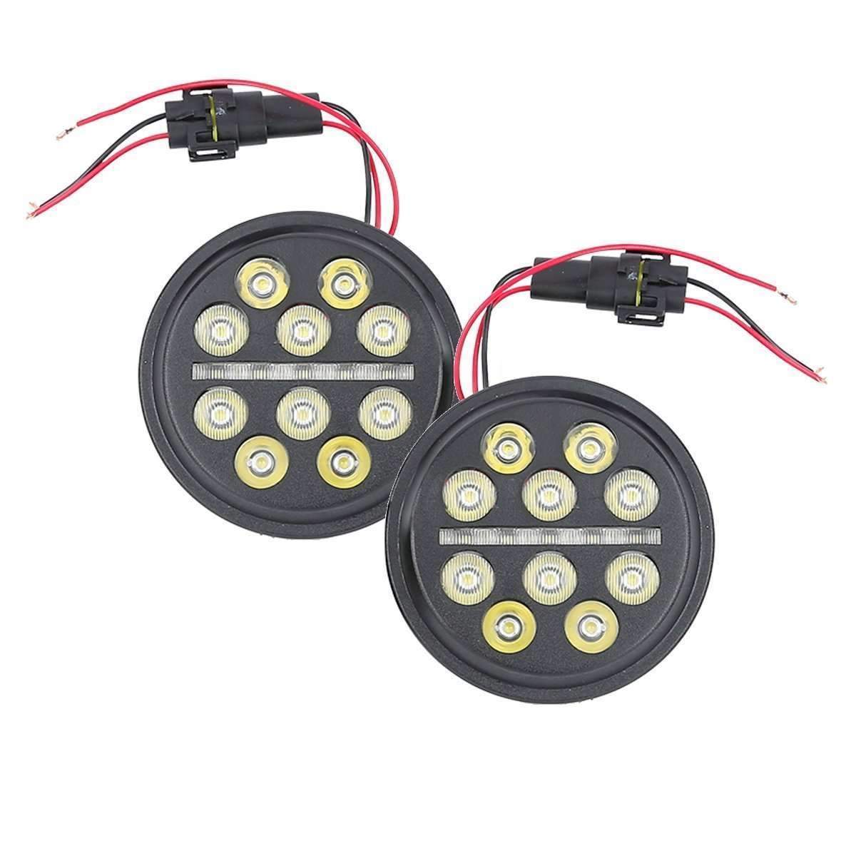Slim Line LED Headlight & Auxiliary Light Kit for Harley Davidson & Indian Motorcycles - High Visibility Daytime Running Lights for Cruiser & Touring Bikes - Perfect for Night Riding & Off-Road Adventures
