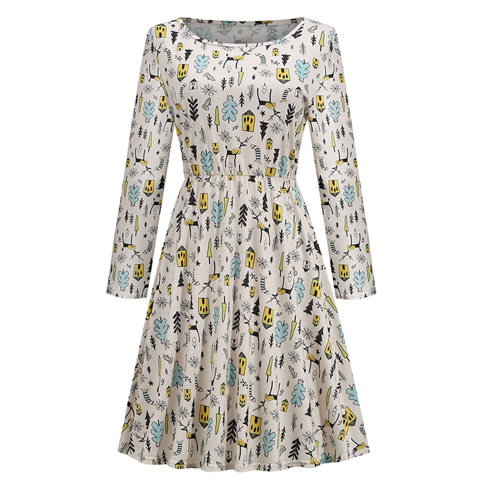 Women's Christmas Party Dresses - Casual Holiday Long Sleeve Cute Xmas Apparel for Wedding Guests & Festive Occasions | Perfect for Holiday Gatherings, Office Parties & Family Celebrations