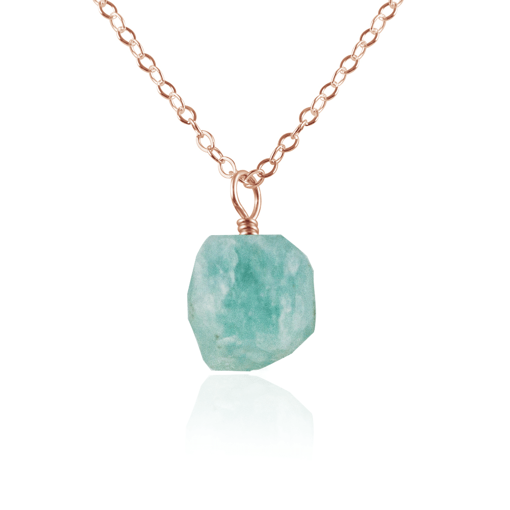 Natural Amazonite Crystal Pendant Necklace - Healing Stone Jewelry for Women, Chakra Balancing & Spiritual Protection | Perfect for Meditation, Yoga & Everyday Wear