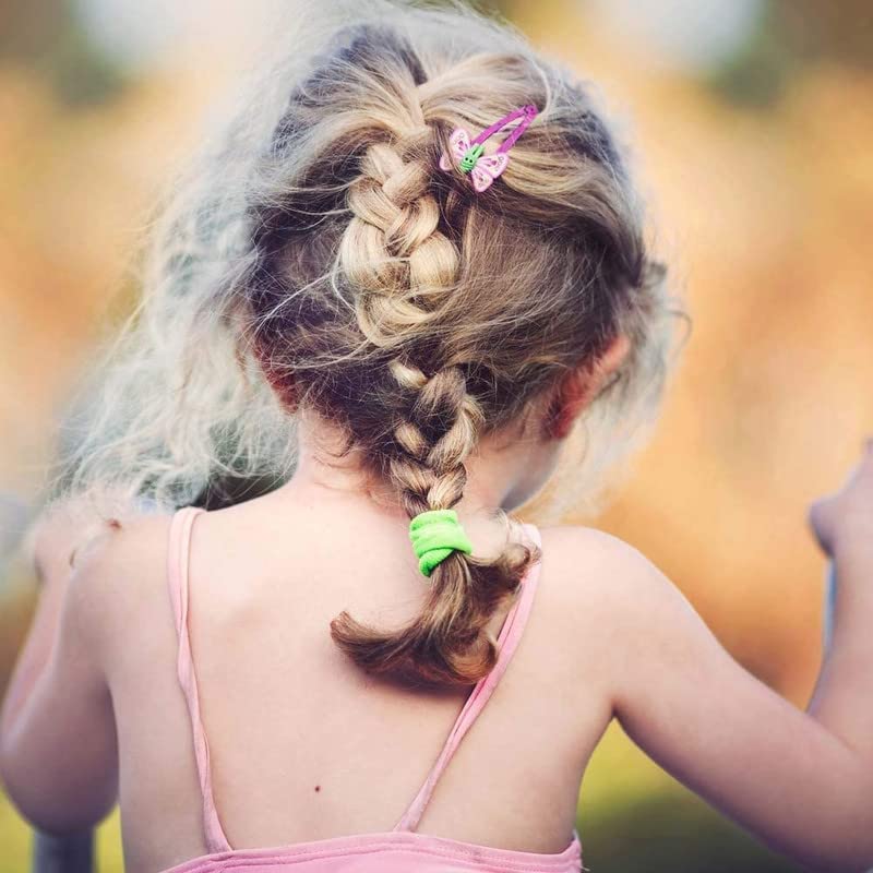100pcs Small Rubber Hair Bands for Kids - Soft Elastic Ponytail Holders for Baby Toddlers & Girls - Gentle Hair Ties for Daily Use, School, Sports & Playtime