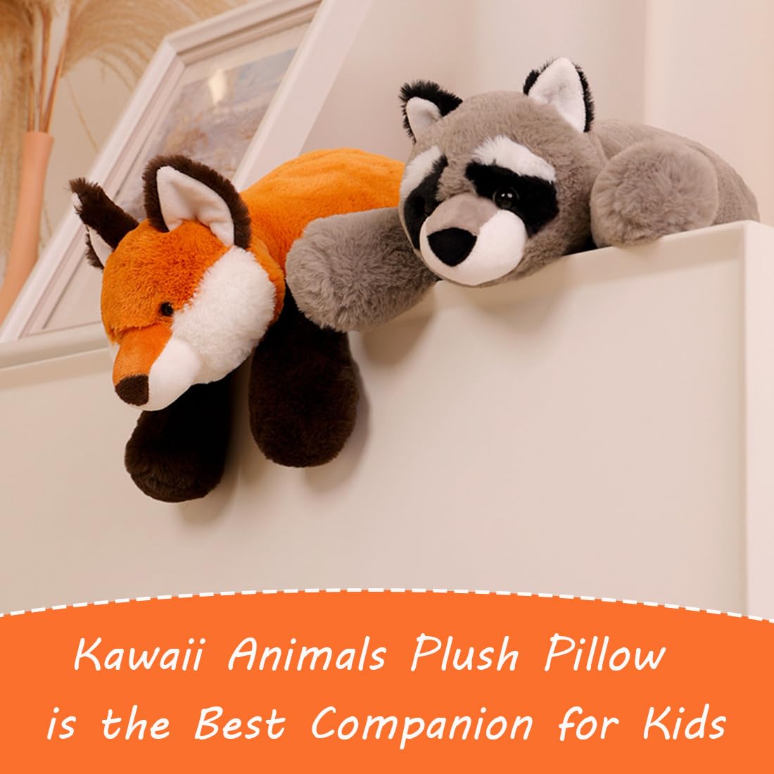 ELAINREN Realistic Brown Raccoon Plush Toy - Ultra Soft Large Stuffed Animal Pillow (23.6 Inches) - Perfect for Cuddling, Home Decor, and Gift Giving