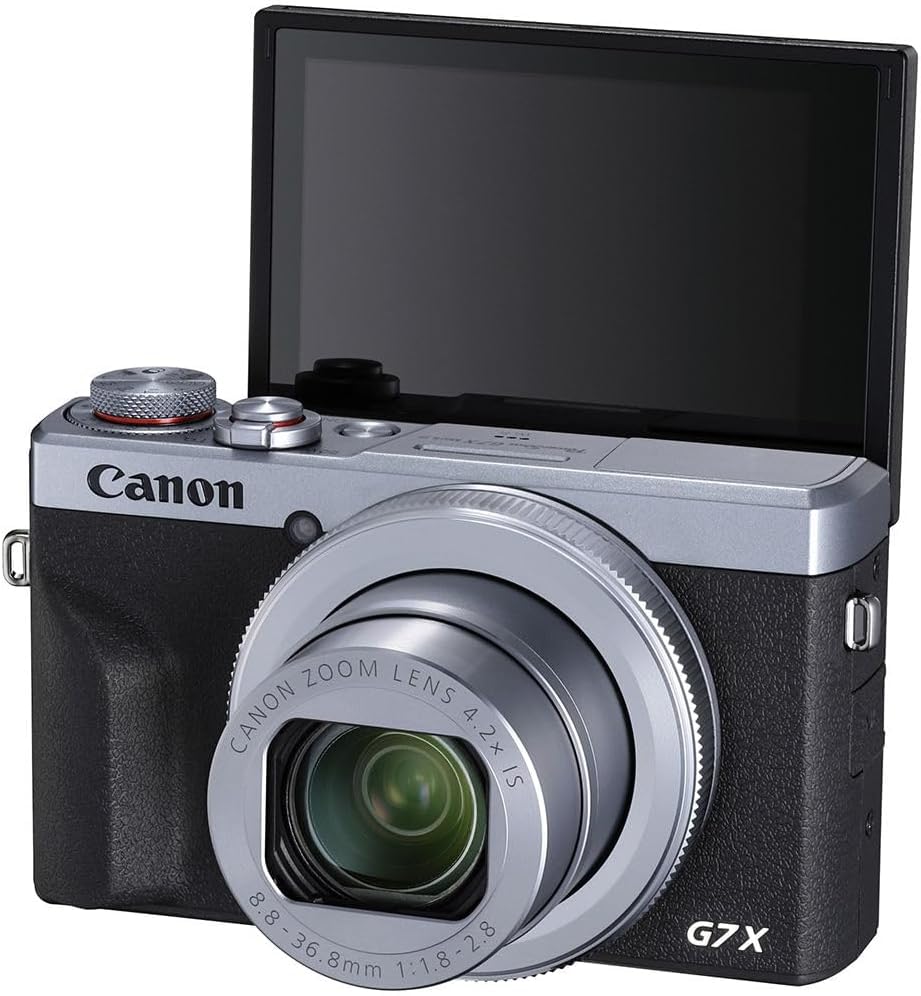 Canon PowerShot G7 X Mark III Digital Camera (Silver) - Renewed with Sunshine Basic Accessory Bundle | 4K Vlogging Camera, YouTube Content Creation, Travel Photography, Compact Point & Shoot for Bloggers