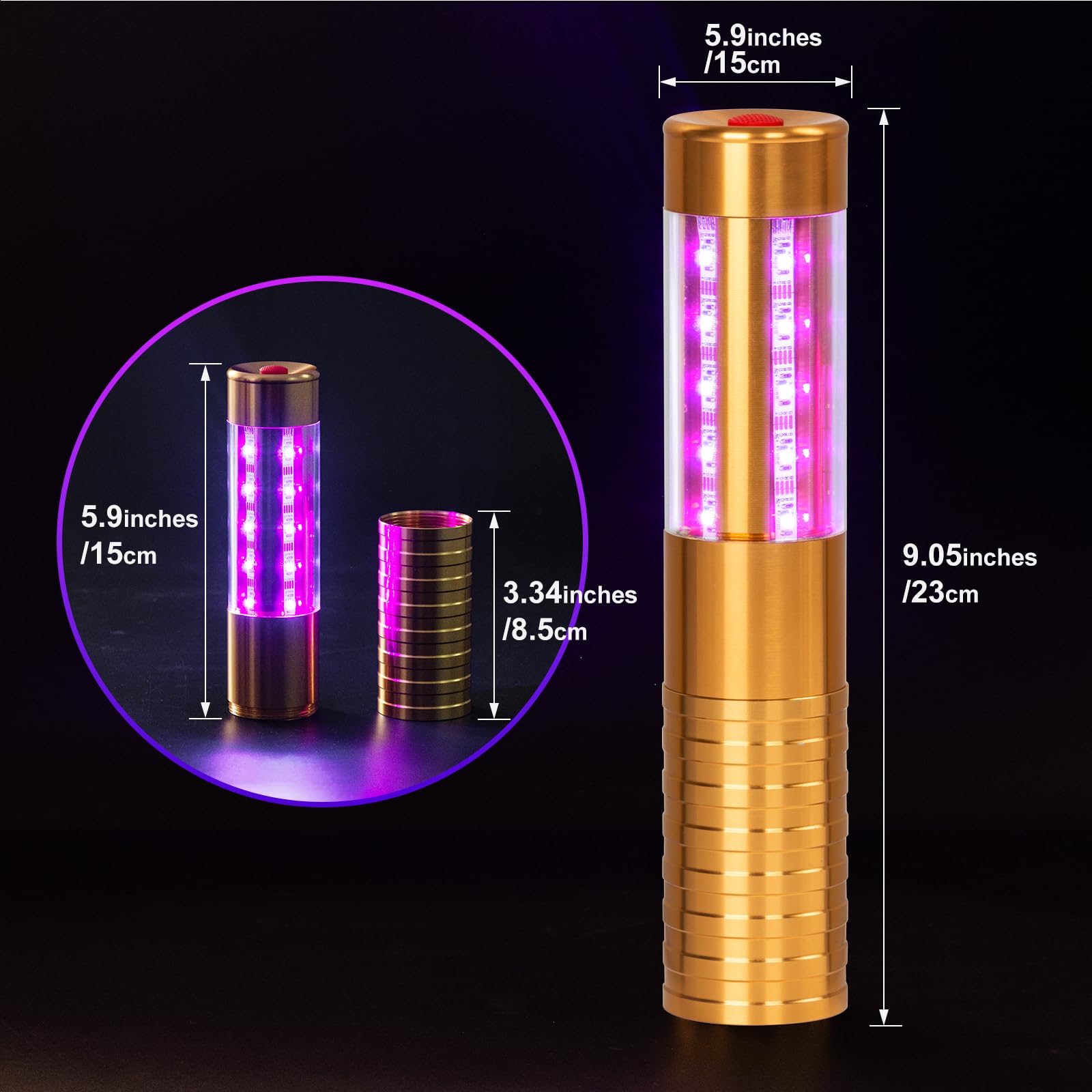 6PCS Rechargeable LED Strobe Baton Lights - Silver Bottle Service Lights for Nightclubs, Weddings, Bars & Outdoor Events | Party Lighting for Clubs, Concerts & Special Occasions