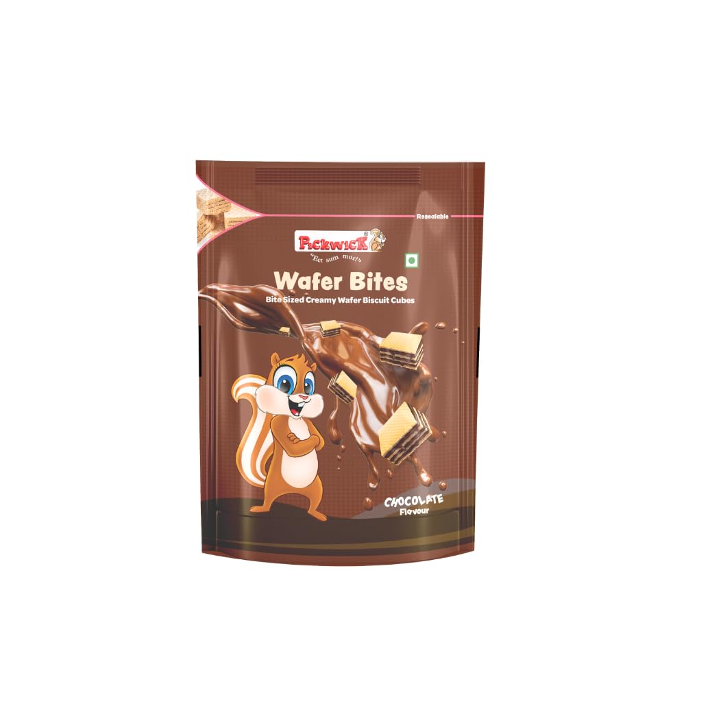 Pickwick Bite-Sized Creamy Chocolate Wafer Biscuit Cubes - Crispy Creamy Snacks for Kids & Adults - Combo Pack (120g x 3) | Perfect for Office Snacks, School Lunches & Tea Time Treats