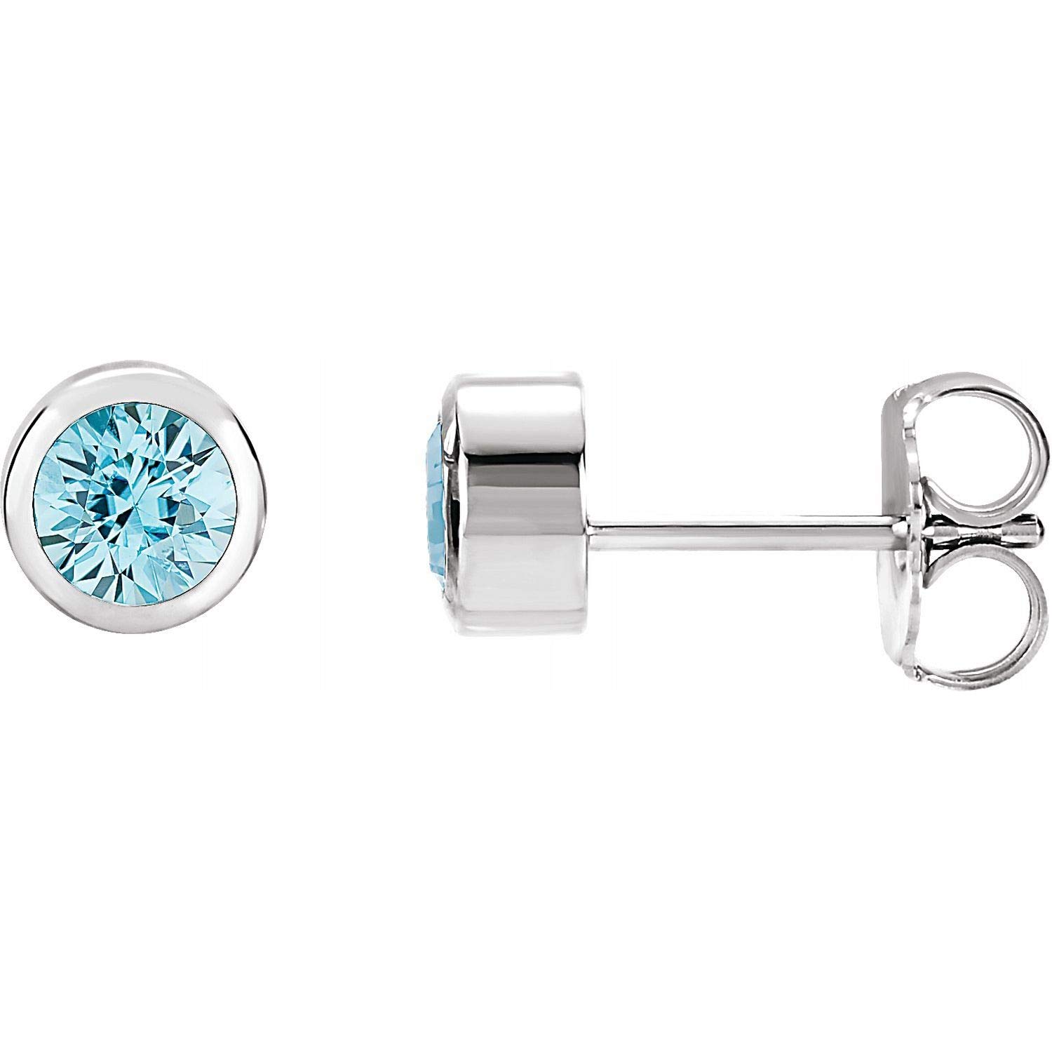 Round Cut Gemstone Stud Earrings - Fine Jewelry Gifts for Women, Girls & Men | Birthday, Anniversary, Valentine's Day, Thanksgiving, Mother's Day & Christmas Presents | Perfect for Everyday Wear, Date Nights & Special Occasions