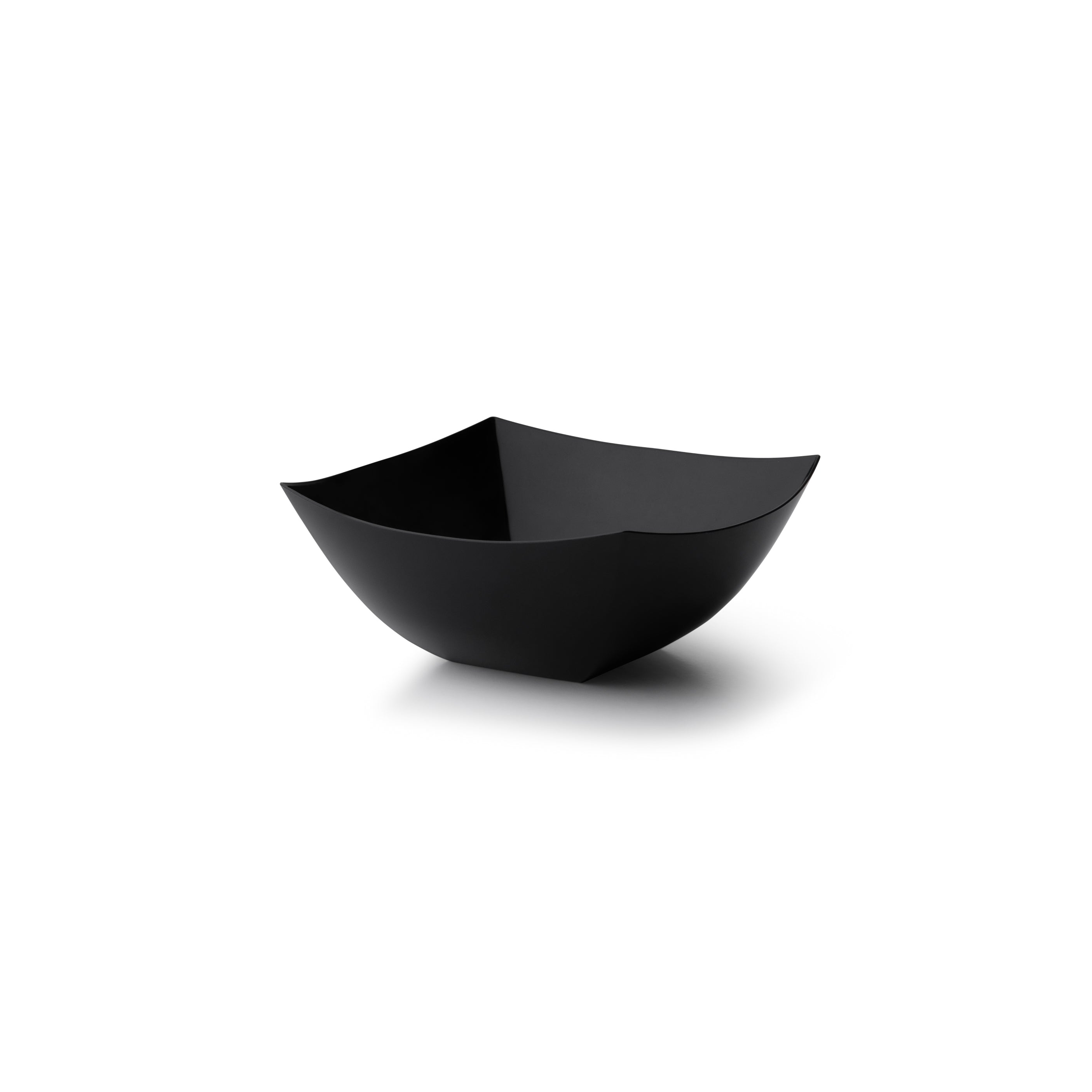 4-Pack Square Black Serving Bowls - Elegant Modern Dinnerware for Salads, Pasta, Snacks & Entertaining | Durable & Stylish Kitchenware for Home & Restaurant Use