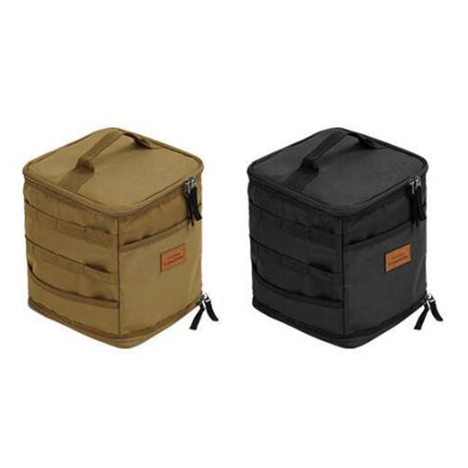 Portable Picnic & Camping Tote Bag - Khaki Storage for Backpacking & Outdoor Trips