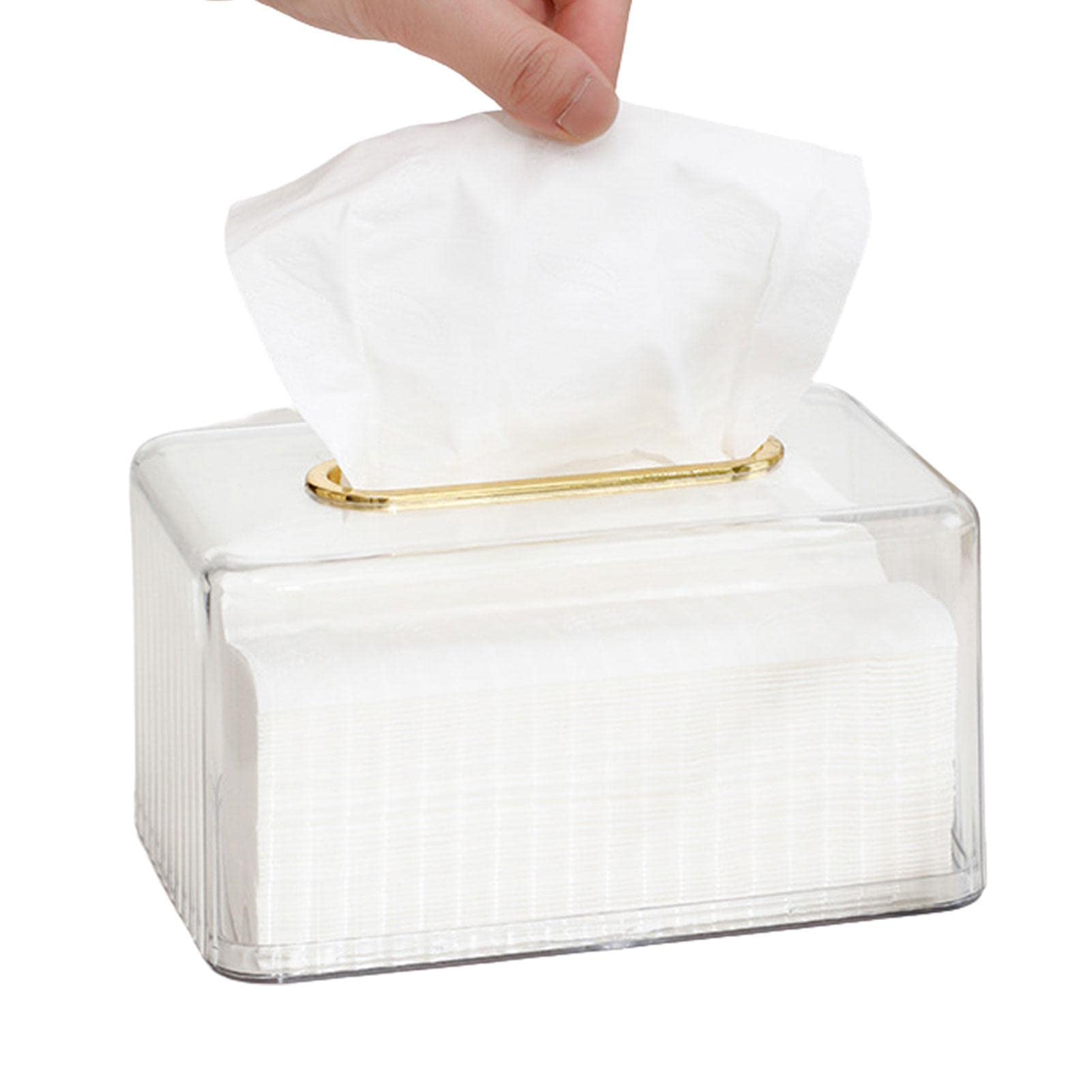 EdorRo Rectangular Tissue Box Holder - Stylish Napkin & Dryer Sheet Dispenser with Wide Opening for Bathroom, Bedroom, Living Room & Office | Perfect for Home Organization & Decoration