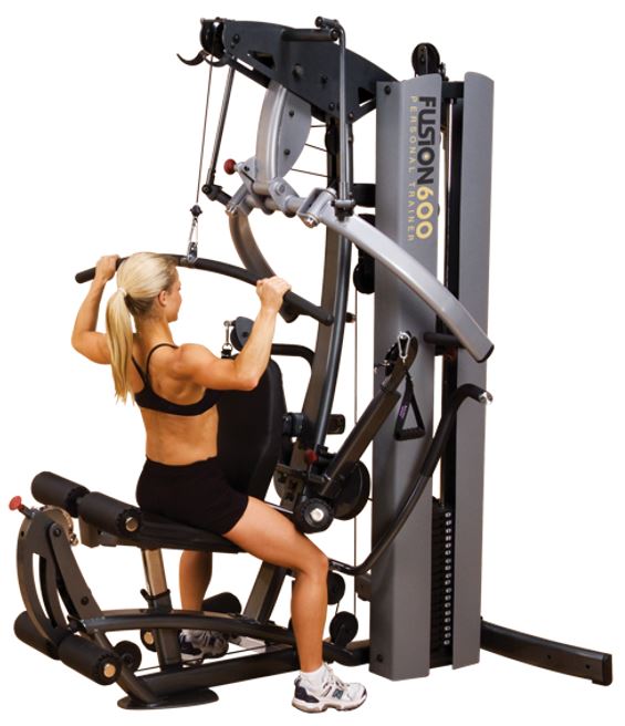Body Solid Fusion 600 Single Stack Home Gym System - Strength Training Equipment for Full Body Workouts | Perfect for Home Gym, Small Spaces & Personal Fitness Training
