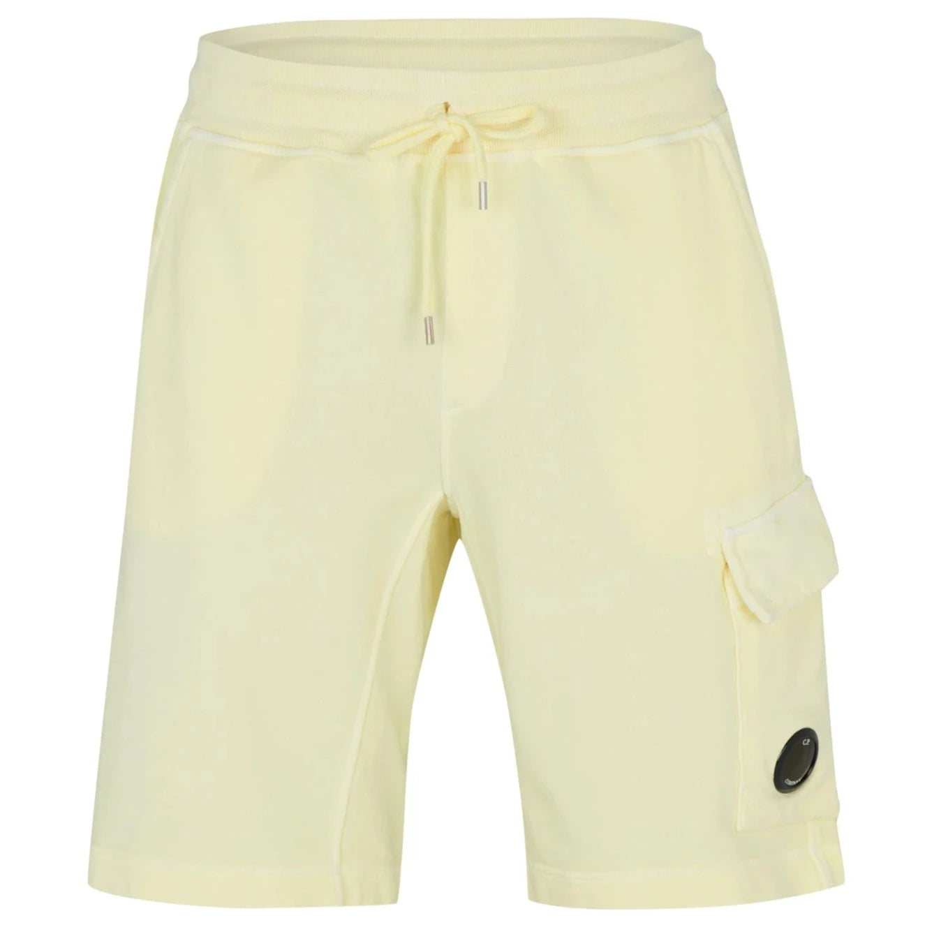 CP Company Pastel Yellow Lens Shorts - Trendy Men's Casual Shorts for Summer, Beach & Outdoor Activities