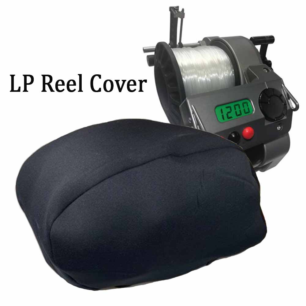 Durable Black Neoprene Reel Cover for LP Electric Fishing Reels - Waterproof Protection for Saltwater & Freshwater Fishing Gear